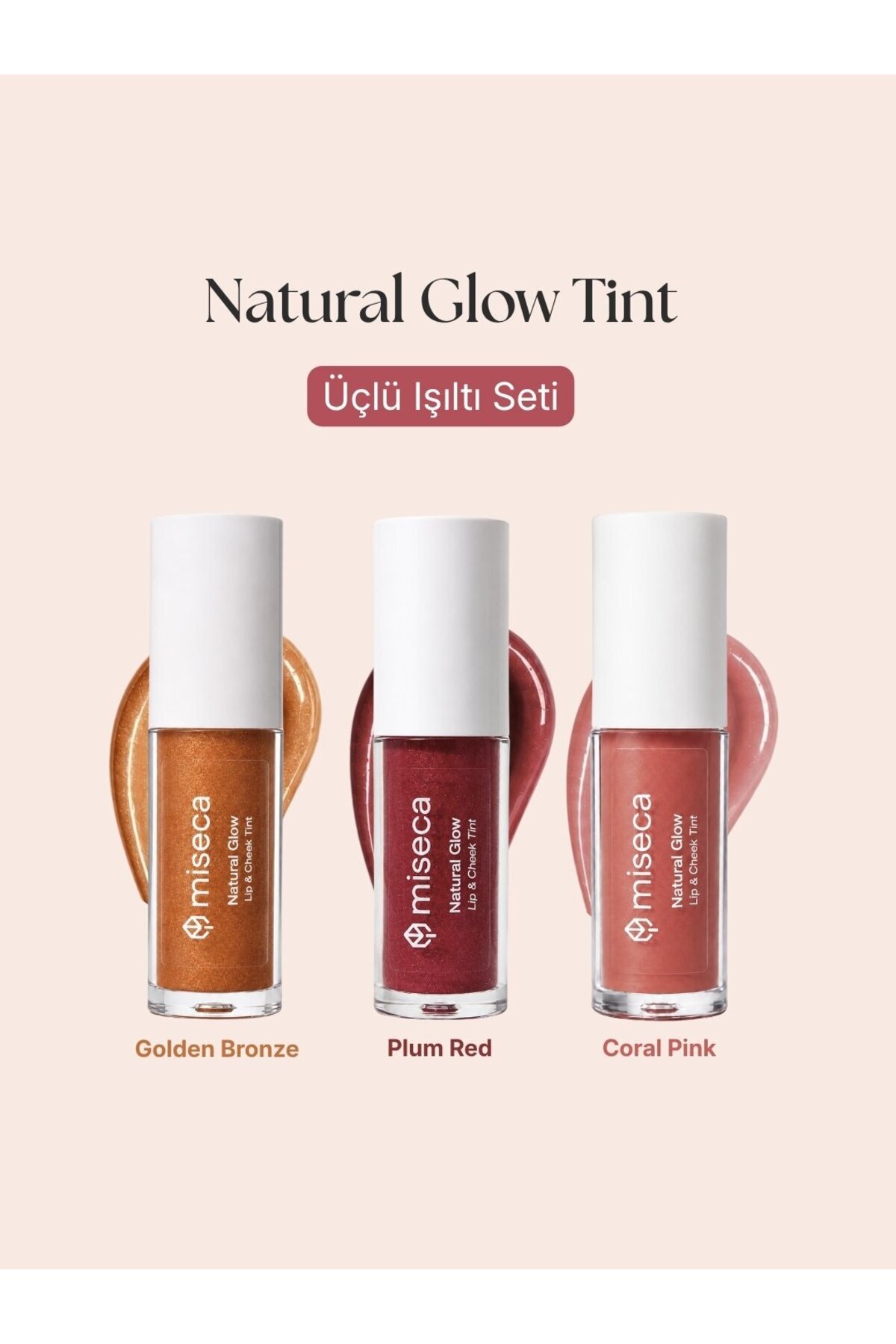 miseca Natural Glow Tint Üçlü Işıltı Seti — رنگارنگ MU-3TS