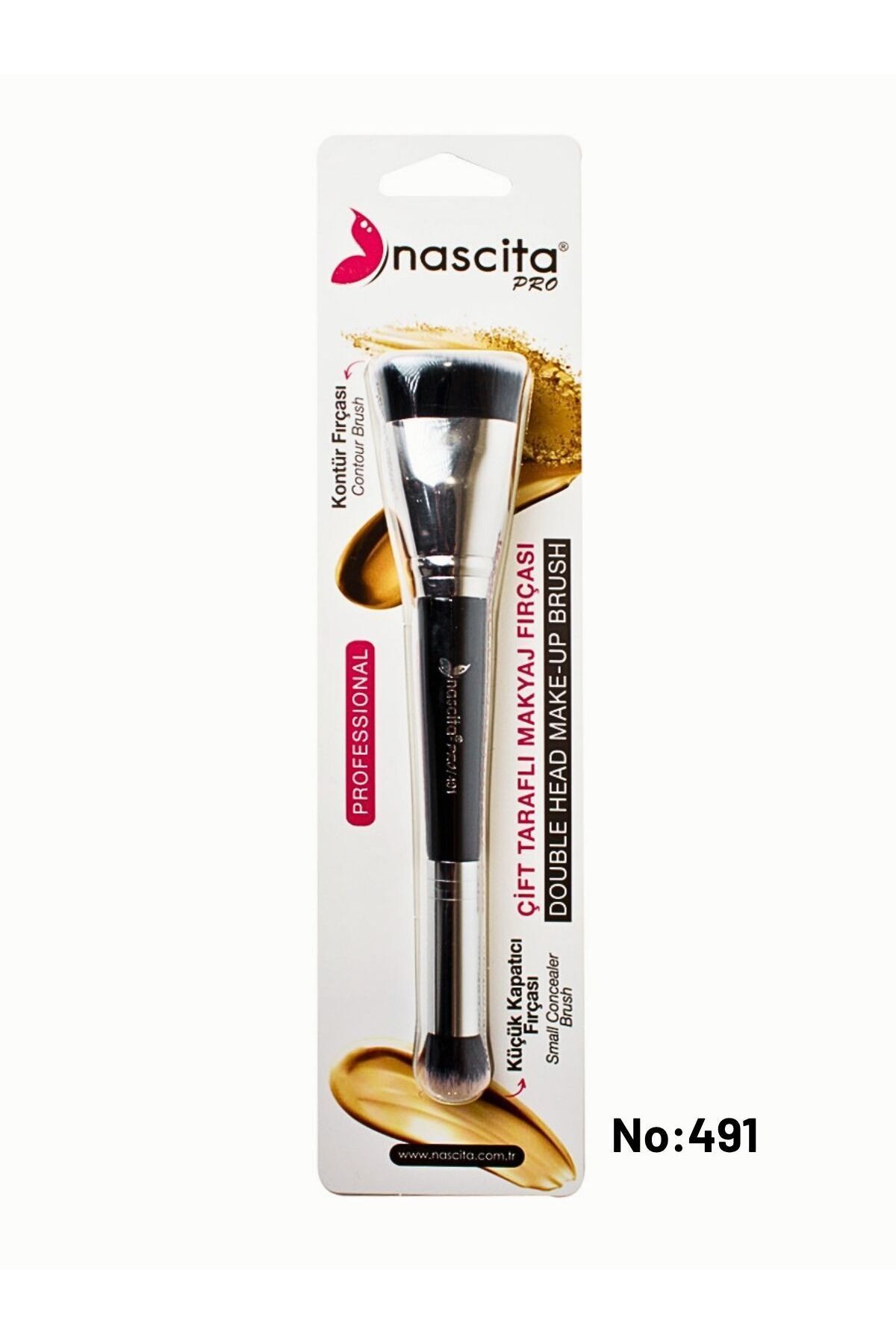 براش آرایش دو طرفه 491 (کانتور و کوچک کننده) 495 / براش آرایش دو طرفه (رنگ صورت و رژ گونه)