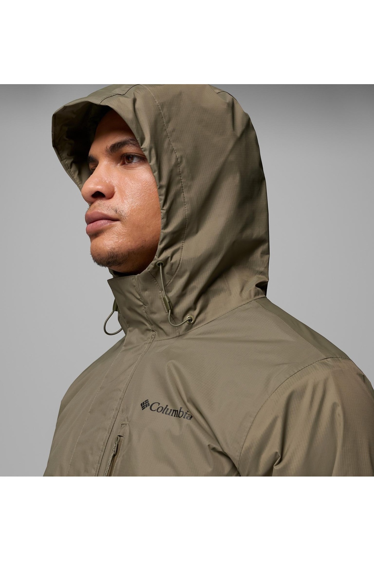 Pouring Adventure III WaterProof Omni-Tech Su Geçirmez Erkek Yağmurluk — خاکی 1760061-010 — تصویر 7 از 8