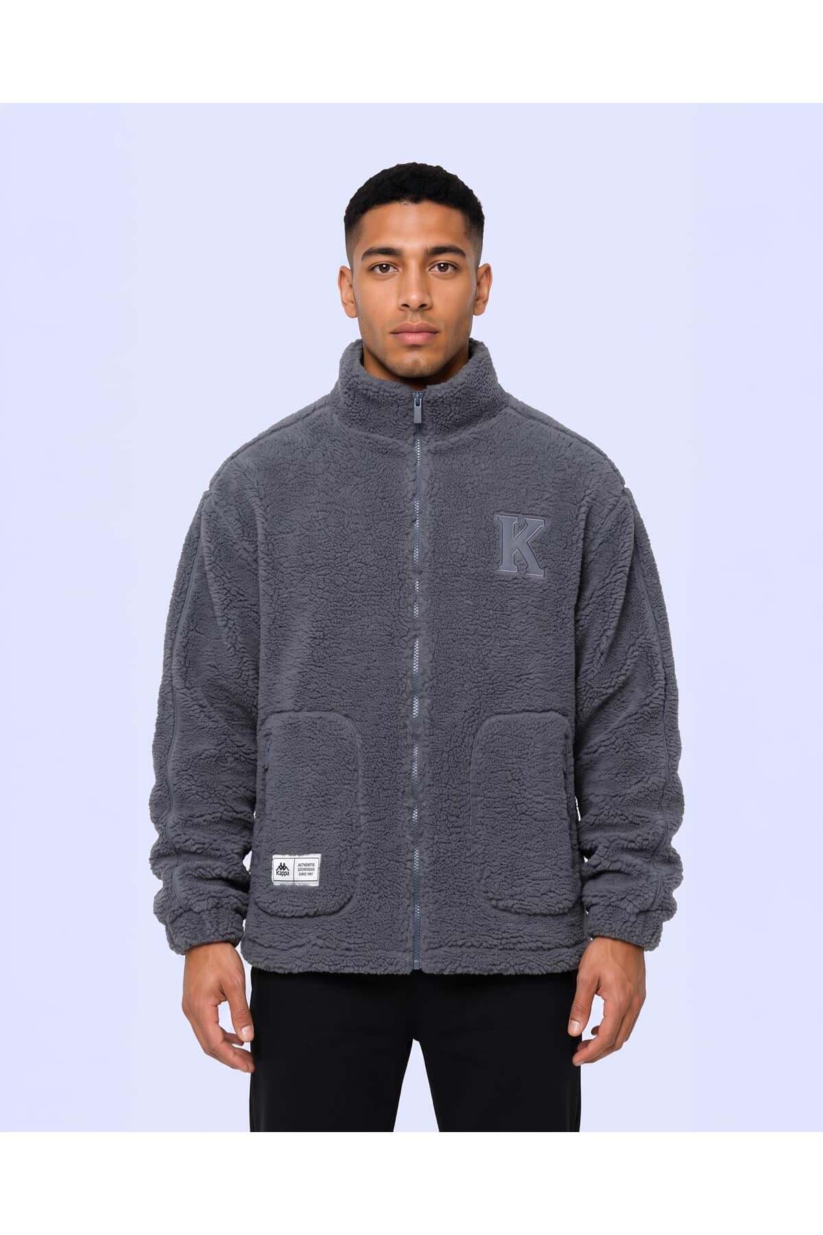 Kappa Authentic Karl Erkek Gri Regular Sherpa Mont — خاکستری 322Q1UW