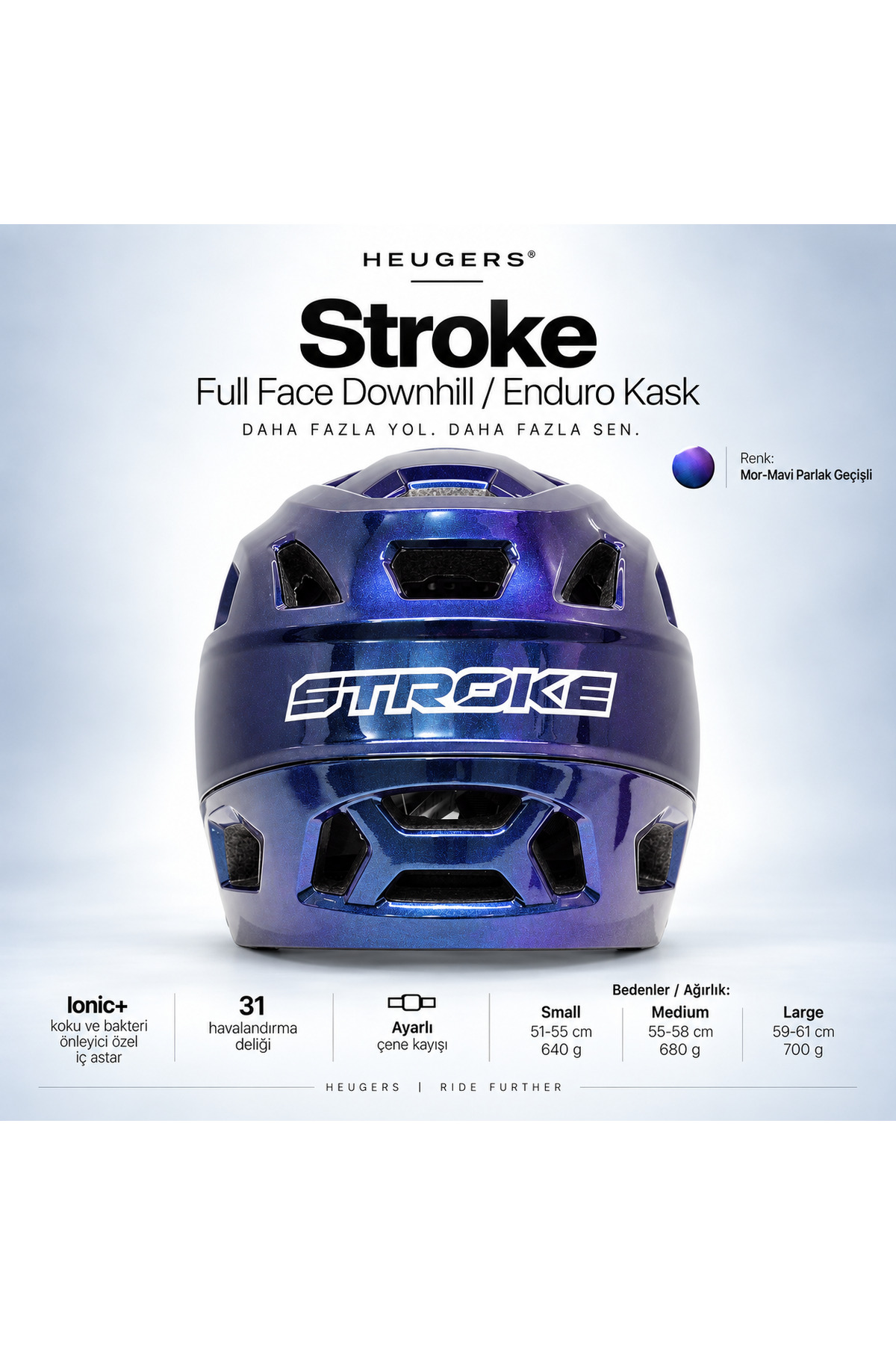 heugers Stroke Full Face Downhill ve Enduro Bisiklet Kaskı