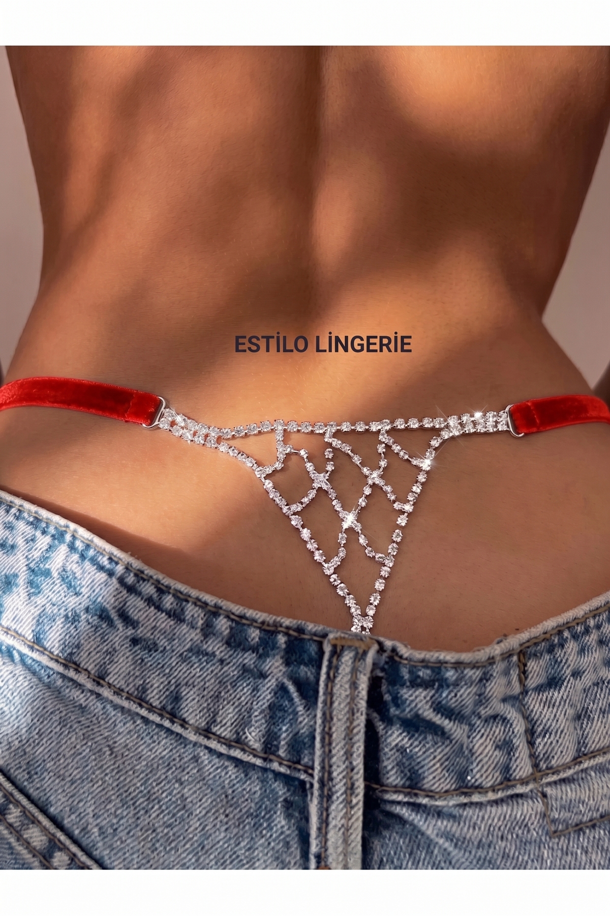 BELİ AYARLANABİLİR AKSESUARLI BRAZİLİAN KÜLOT BRAZİLİAN TANGA TAŞLI STRİNG