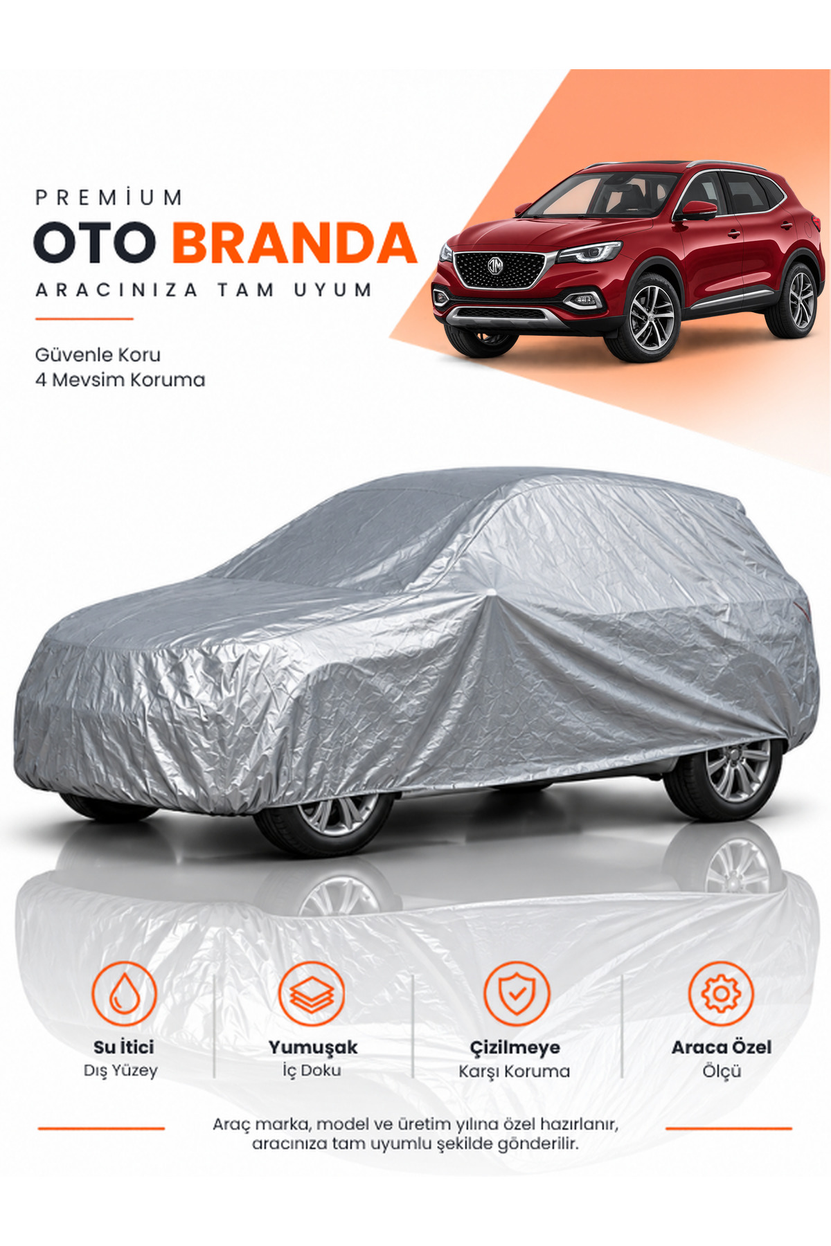 MG HS AS23 (2021-2024) SUV Uyumlu Araba Brandası Oto Branda Araba Örtüsü Araç Çadırı
