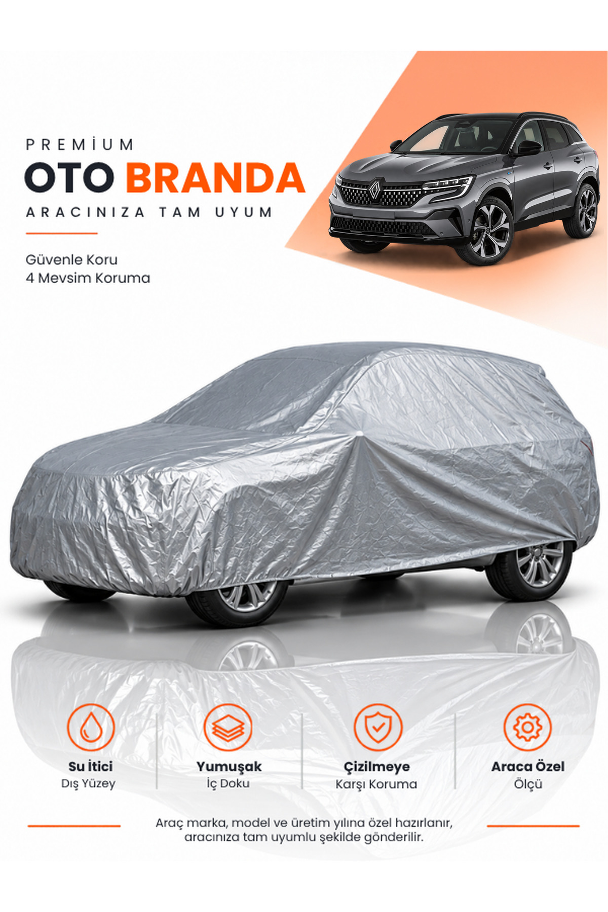RENAULT AUSTRAL (2024-2026) SUV Uyumlu Araba Brandası Oto Branda Araba Örtüsü Araç Çadırı