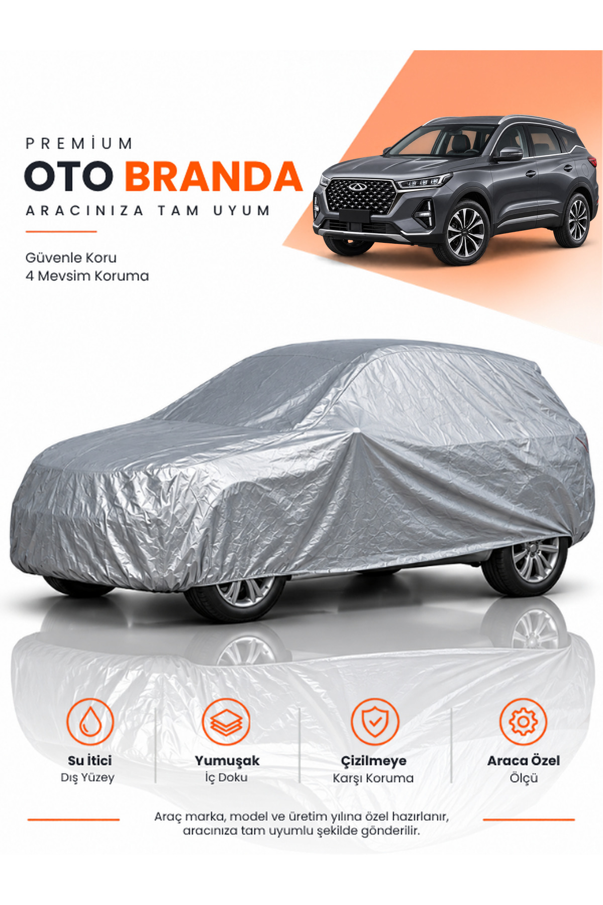 CHERY TİGGO 7 PRO - PRO MAX (2024-2025) SUV Uyumlu Araba Brandası Oto Branda Araba Örtüsü
