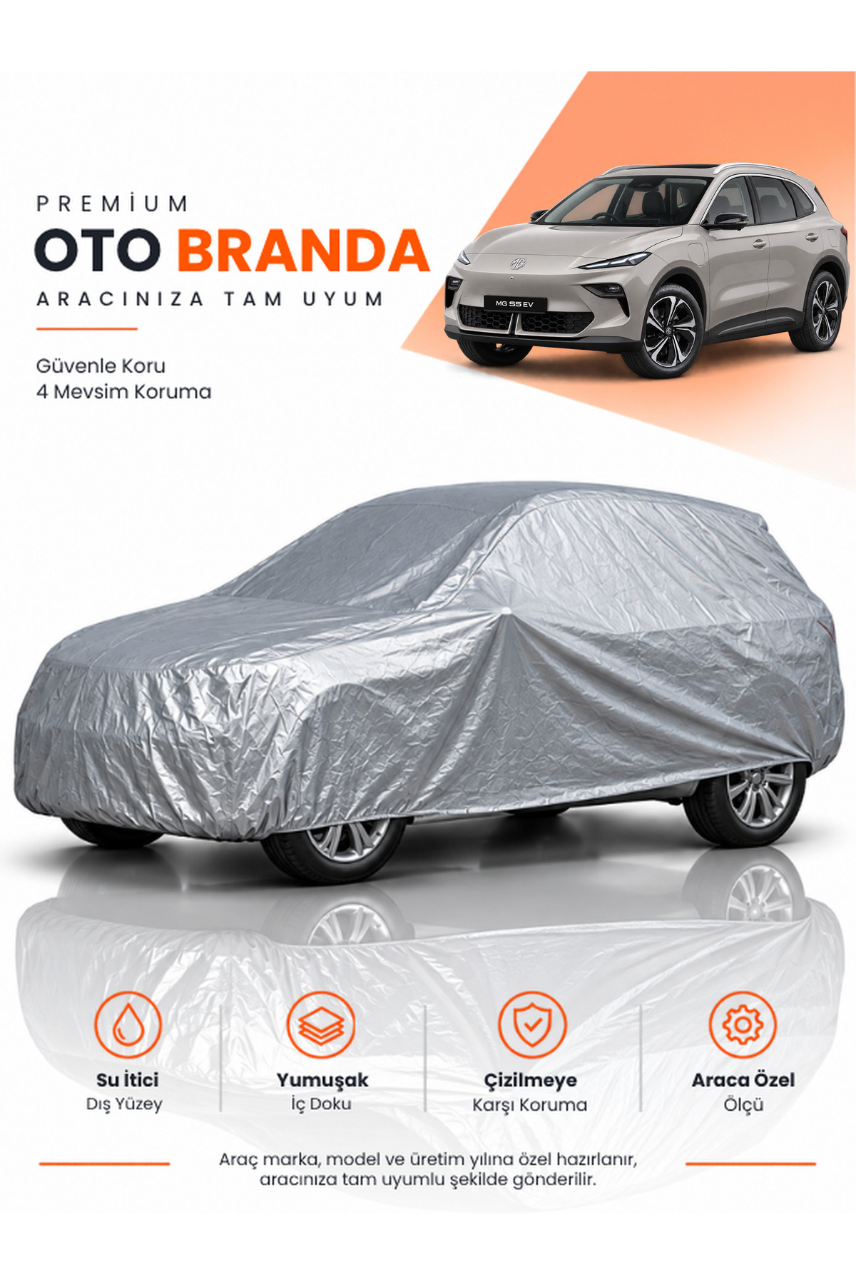 MG S5 EV (2025-2026) SUV Uyumlu Araba Brandası Oto Branda Araba Örtüsü Araç Çadırı