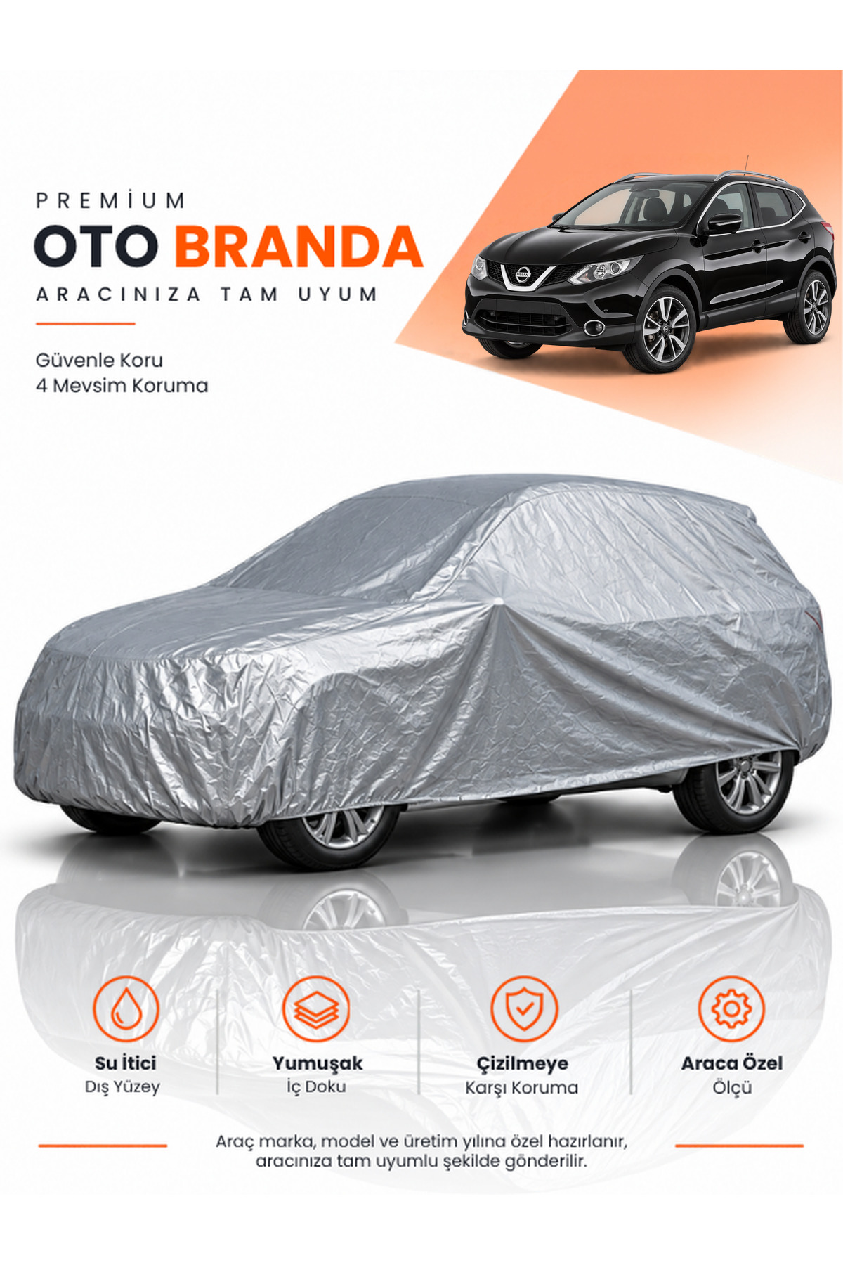 NİSSAN QASHQAİ (2013-2021) SUV Uyumlu Araba Brandası Oto Branda Araba Örtüsü Araç Çadırı