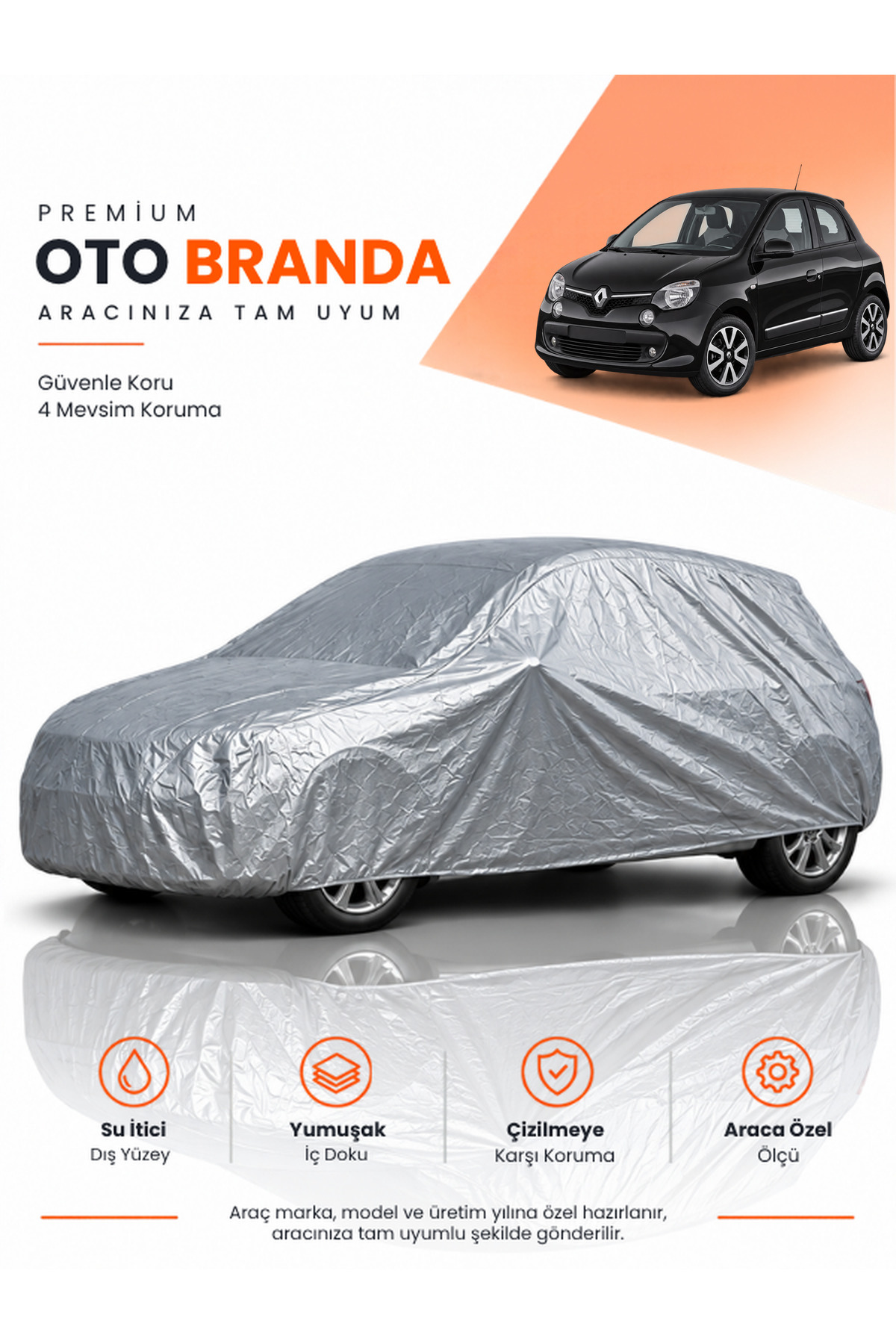 RENAULT TWİNGO (2014-2024) HATCHBACK Uyumlu Araba Brandası Oto Branda Araba Örtüsü Araç Çadırı