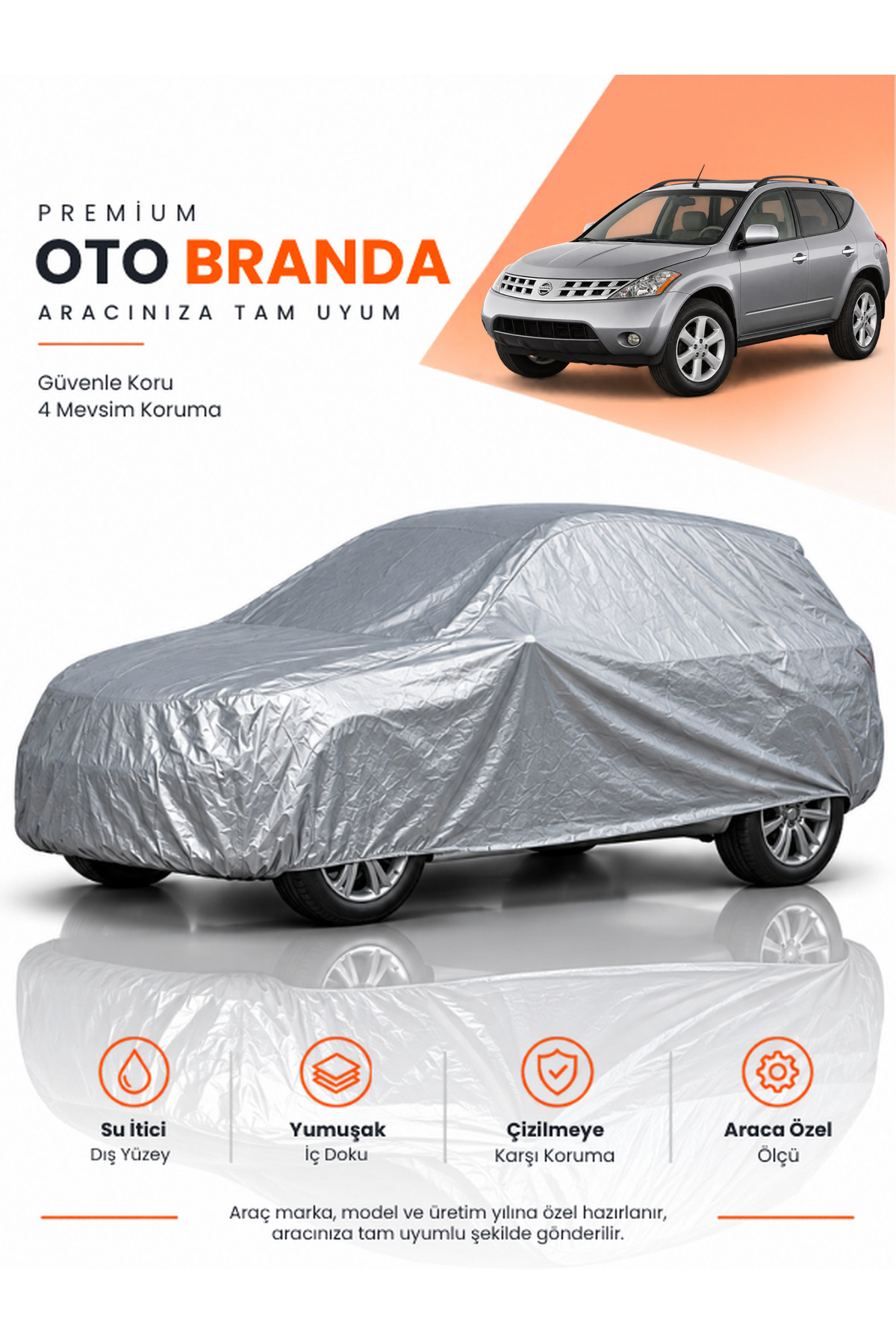 NİSSAN MURANO (2002-2008) SUV Uyumlu Araba Brandası Oto Branda Araba Örtüsü Araç Çadırı