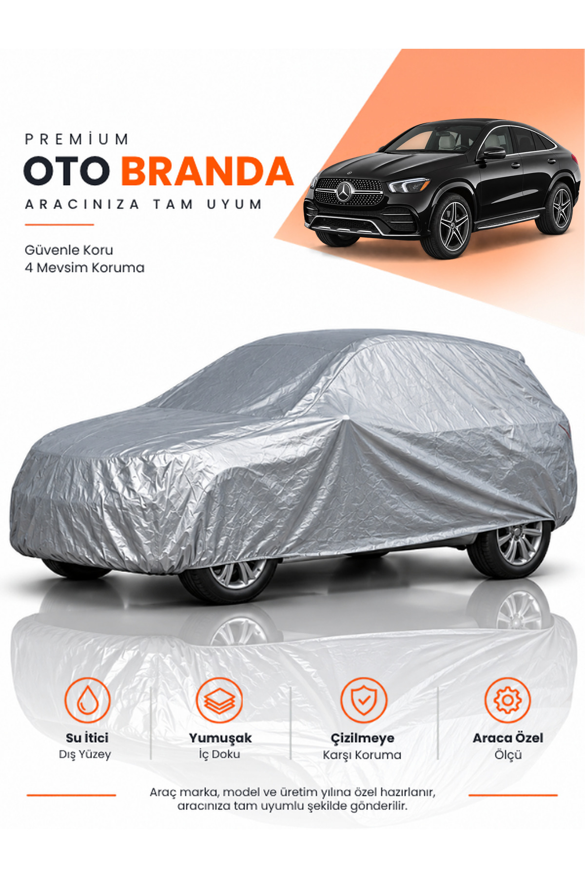 MERCEDES-BENZ GLE COUPE (2024-2026) SUV Uyumlu Araba Brandası Oto Branda Araba Örtüsü Araç Çadırı