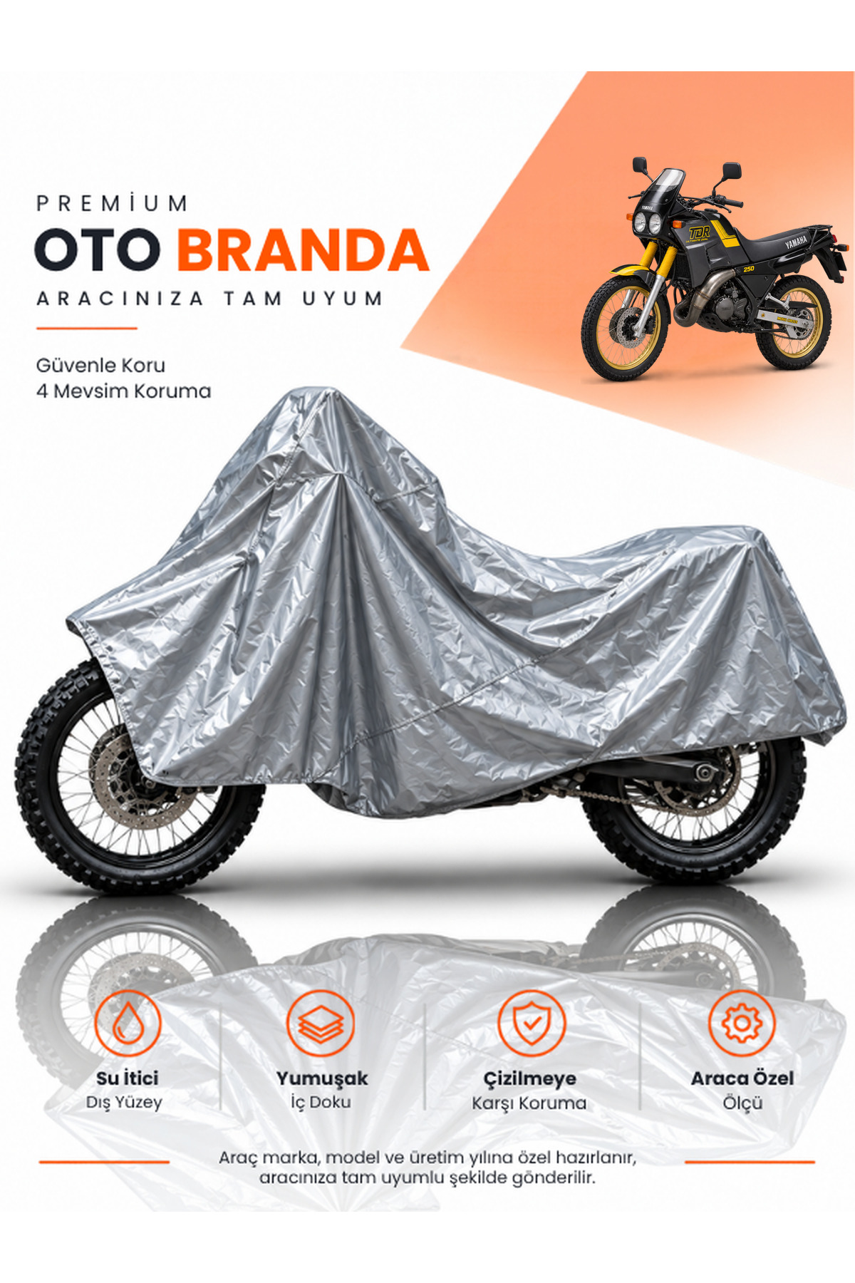 YAMAHA TDR (1988-1999) CROSS Uyumlu Motosiklet Brandası Motor Brandası Motor Örtüsü Motor Çadırı