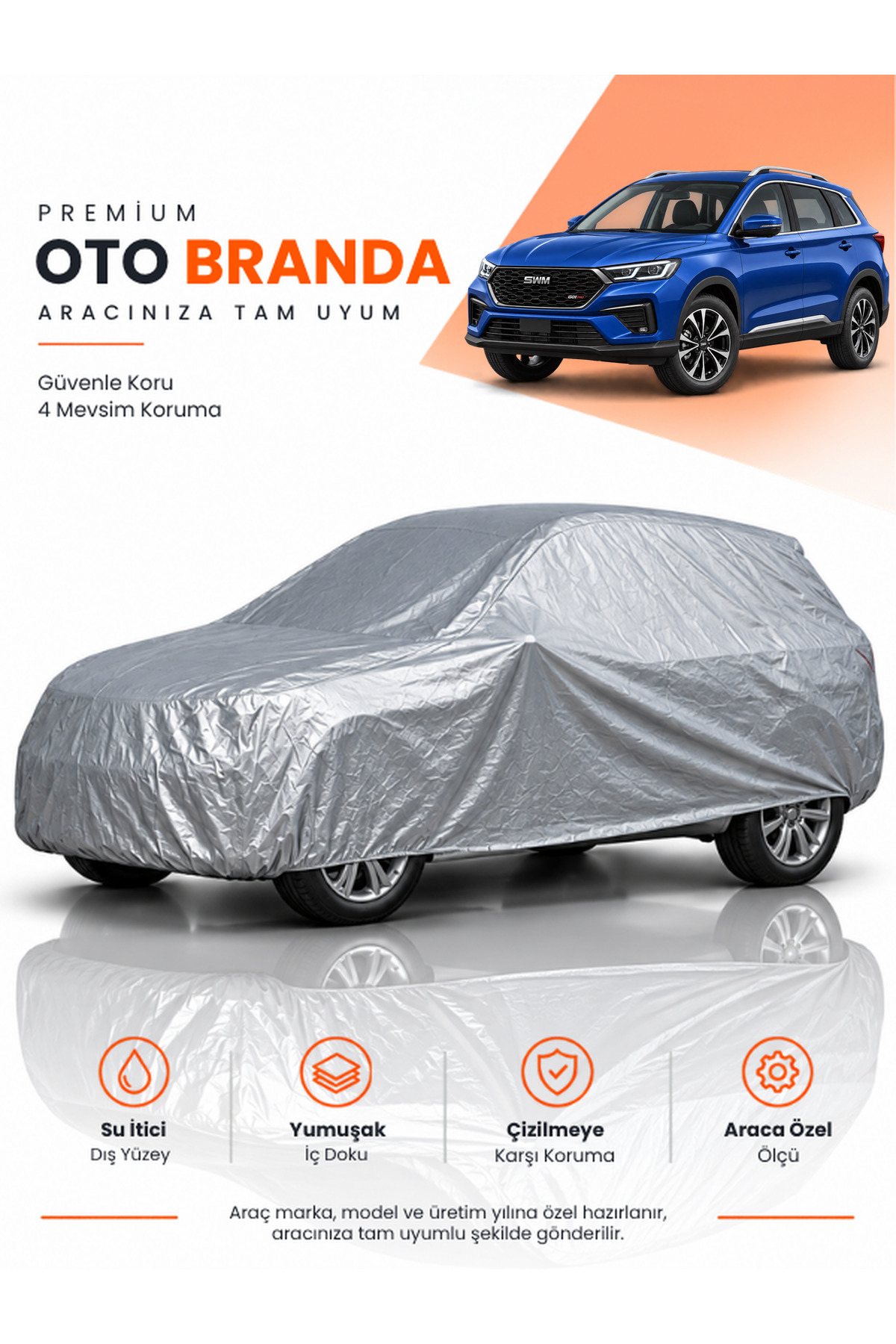 SWM G01 PRO (2026) SUV Uyumlu Araba Brandası Oto Branda Araba Örtüsü Araç Çadırı