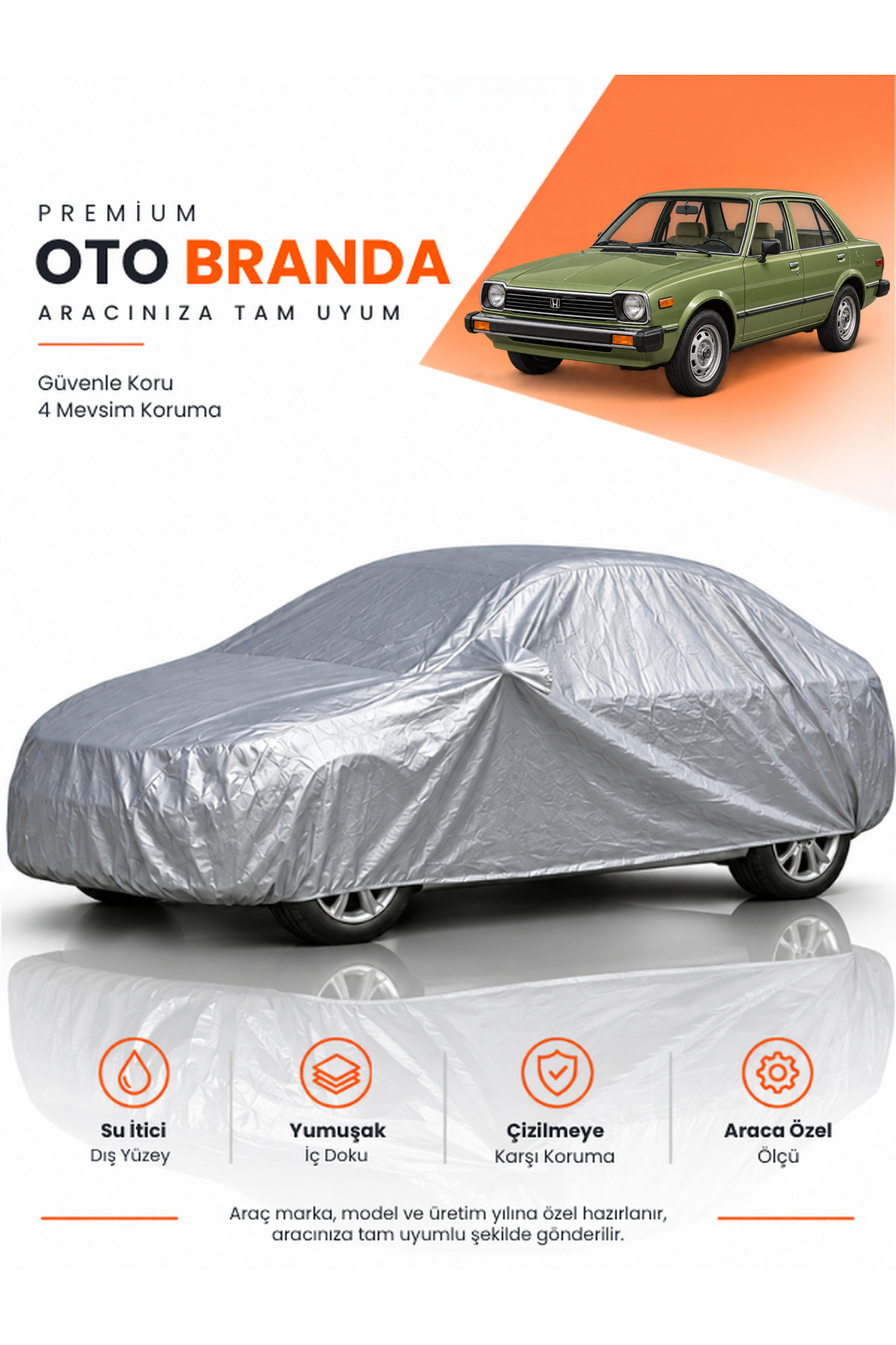 HONDA CİVİC (1979-1983) SEDAN Uyumlu Araba Brandası Oto Branda Araba Örtüsü Araç Çadırı