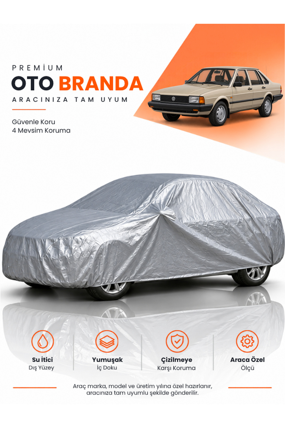 VOLKSWAGEN PASSAT B2 (1981-1988) SEDAN Uyumlu Araba Brandası Oto Branda Araba Örtüsü Araç Çadırı