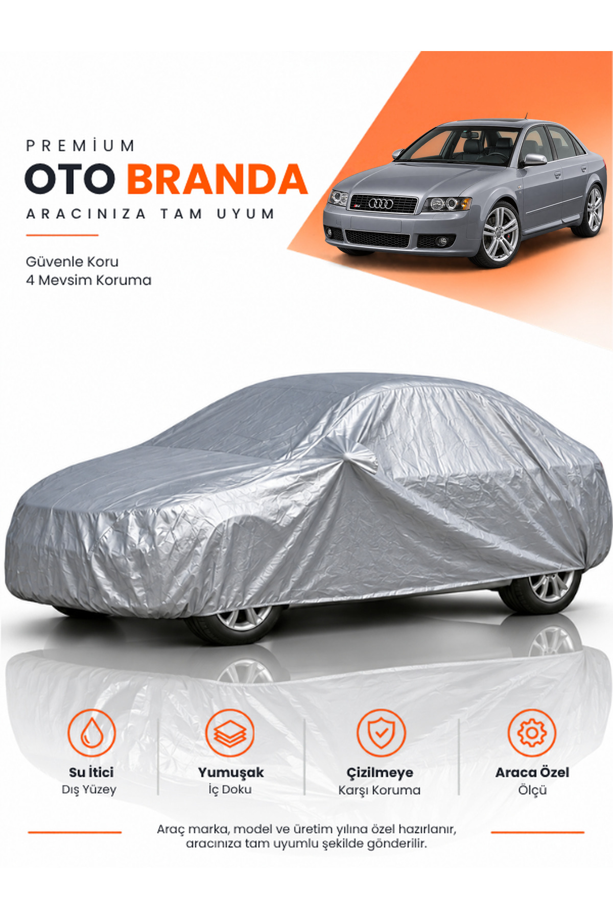 AUDİ S4 (2003-2005) SEDAN Uyumlu Araba Brandası Oto Branda Araba Örtüsü Araç Çadırı