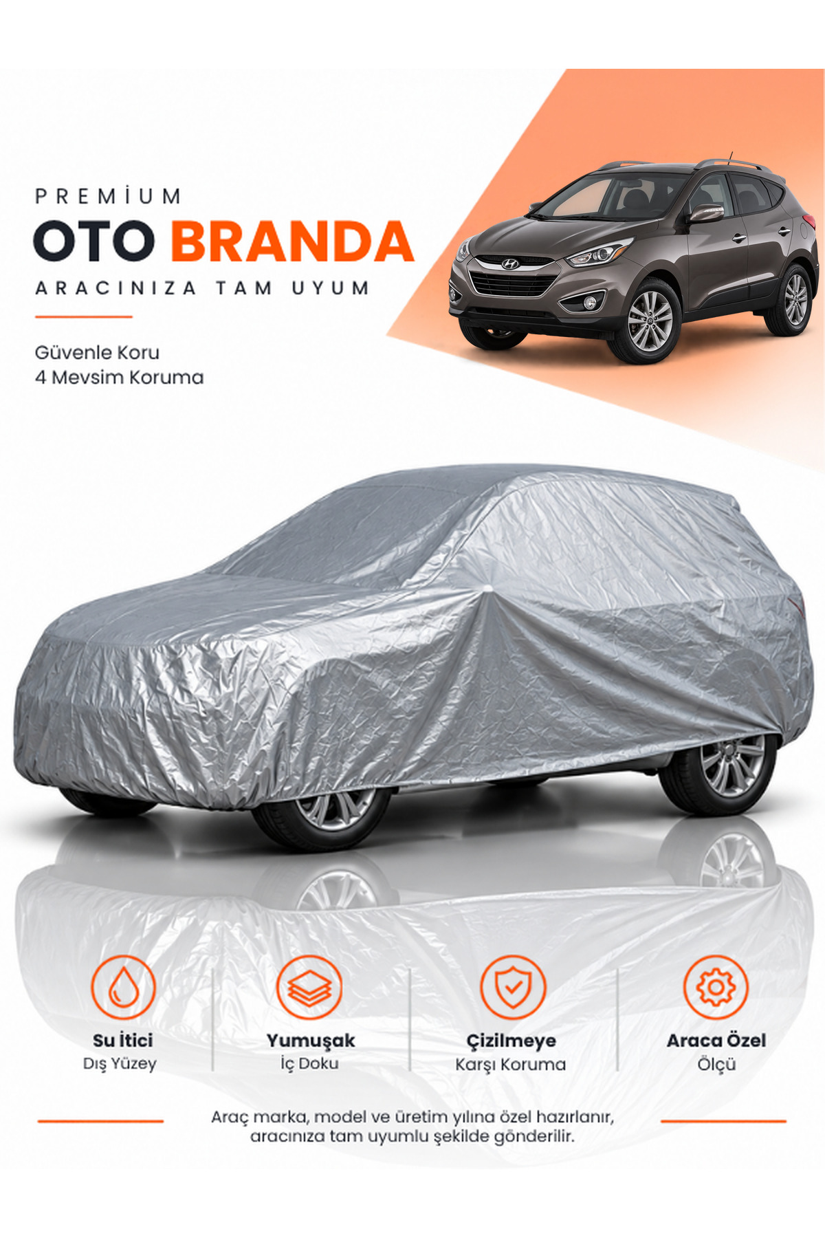 HYUNDAİ TUCSON (2015-2020) SUV Uyumlu Araba Brandası Oto Branda Araba Örtüsü Araç Çadırı