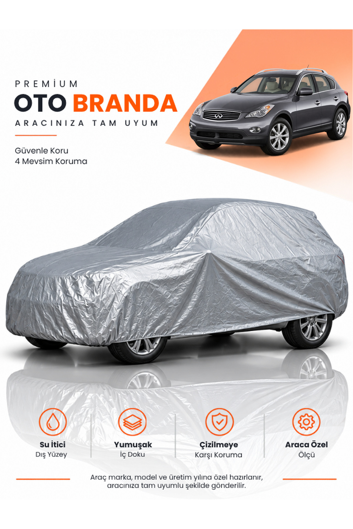 INFİNİTİ EX (2007-2013) SUV Uyumlu Araba Brandası Oto Branda Araba Örtüsü Araç Çadırı