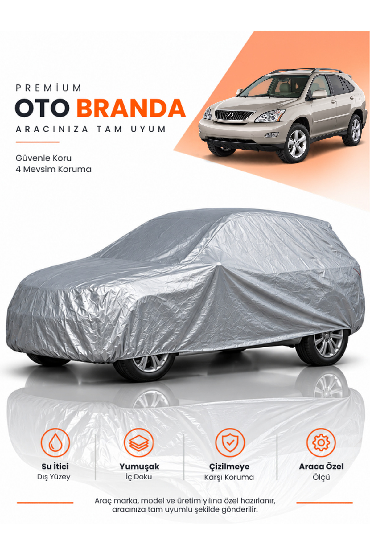 LEXUS RX (2008-2015) SUV Uyumlu Araba Brandası Oto Branda Araba Örtüsü Araç Çadırı