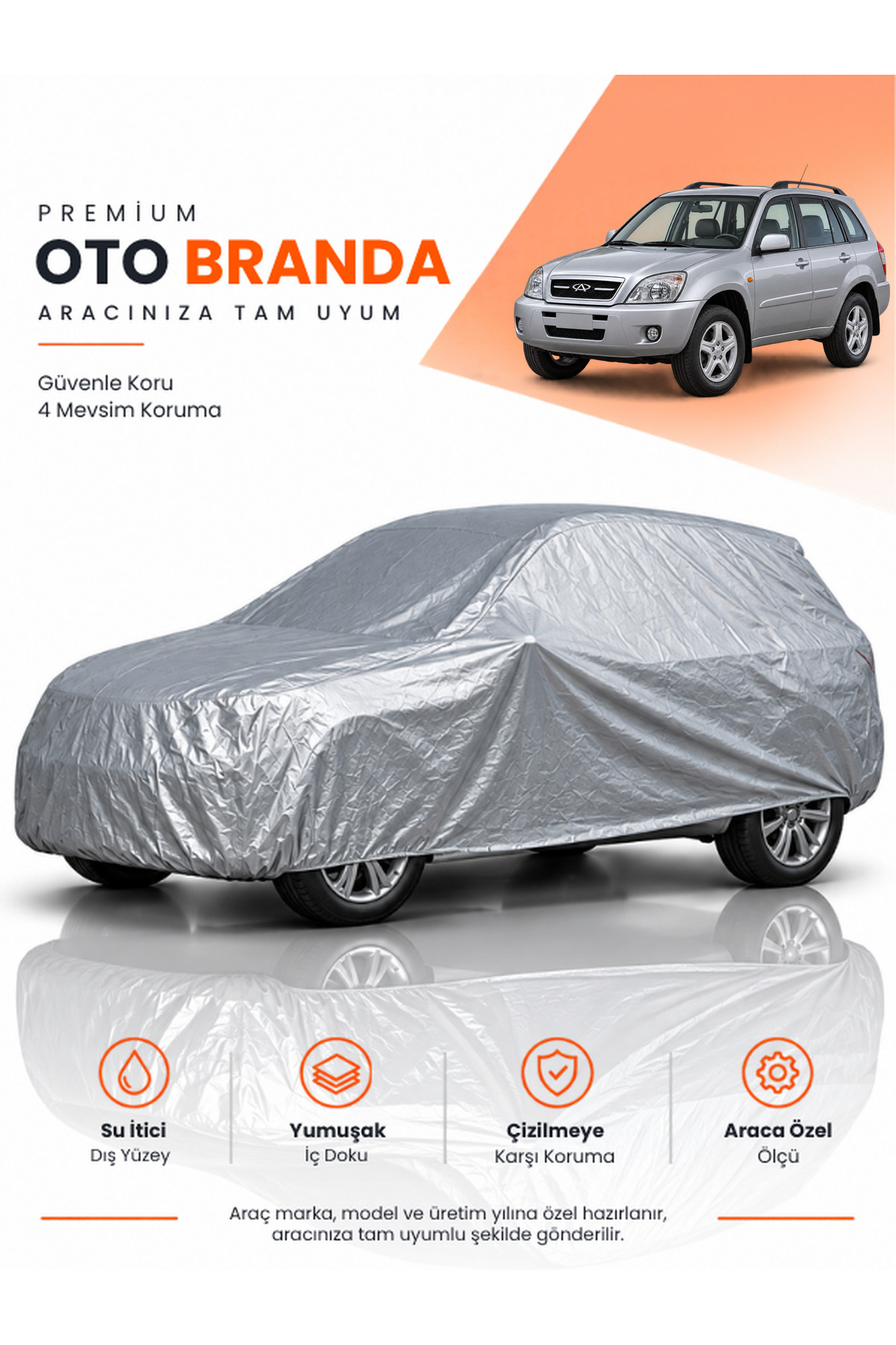 CHERY TİGGO (2005-2014) SUV Uyumlu Araba Brandası Oto Branda Araba Örtüsü Araç Çadırı