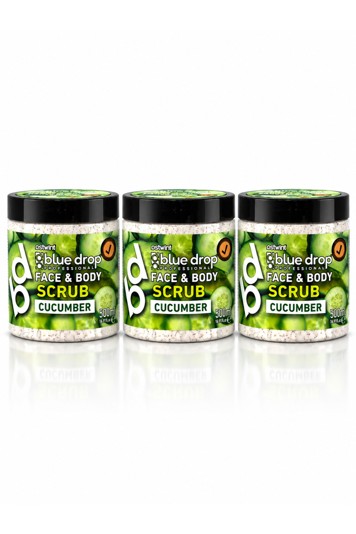 BLUE DROP Yüz Bakım Peeling Scrub Salatalık 500ML X3 ADET — CUCUMBERPEELİNG3ADET
