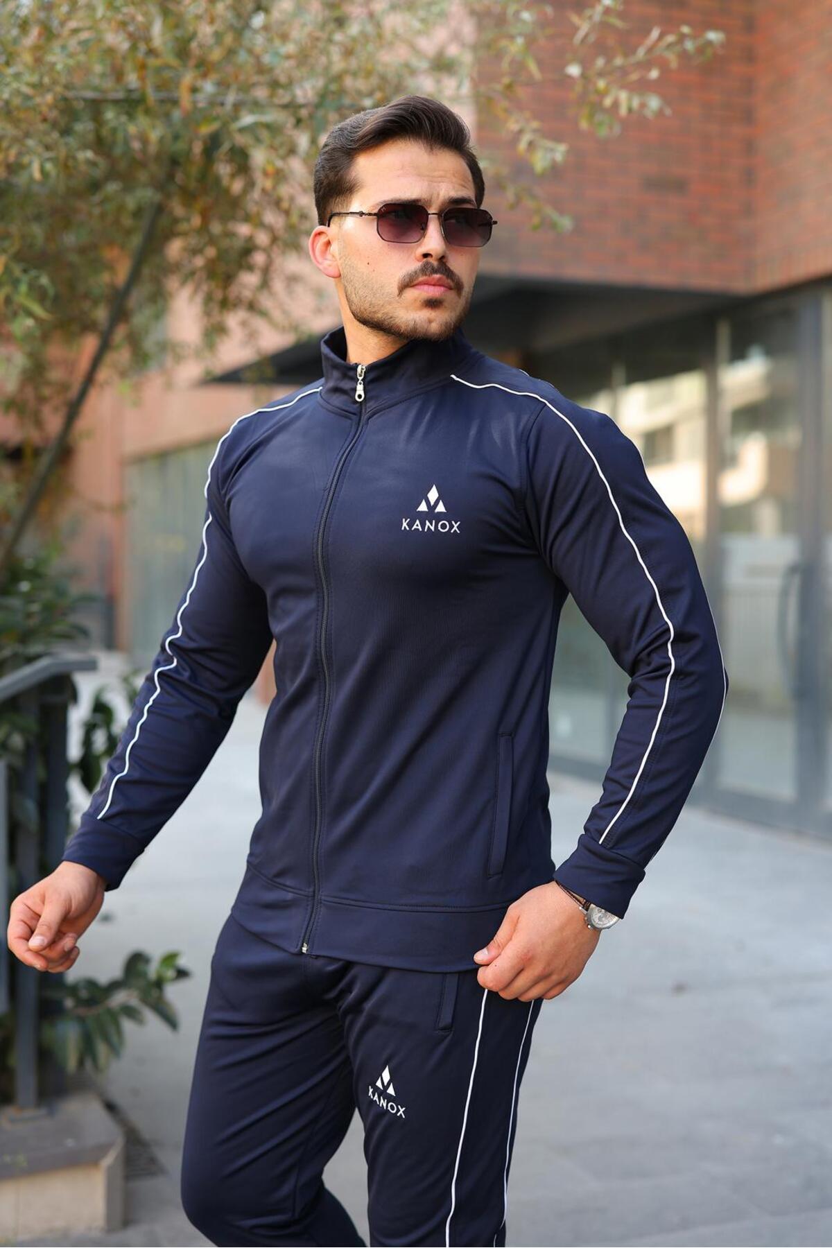 ست لباس ورزشی مردانه NEW SEASON، آبی دریایی، با تریم برلیانت — رنگارنگ K-9790 — تصویر 4 از 5
