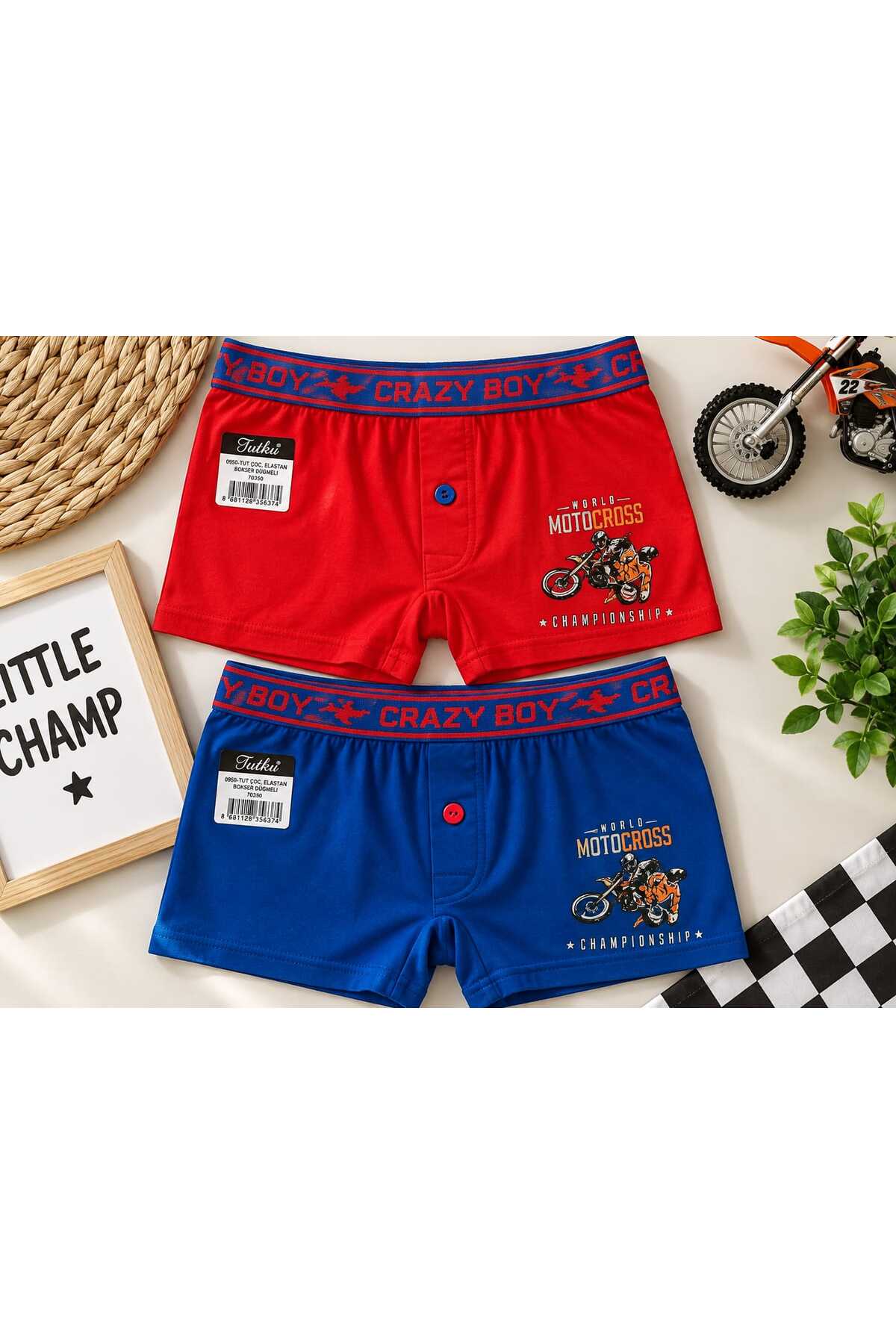 Lillie Tutku erkek çocuk baskılı boxer 2 adet küçük resim 3