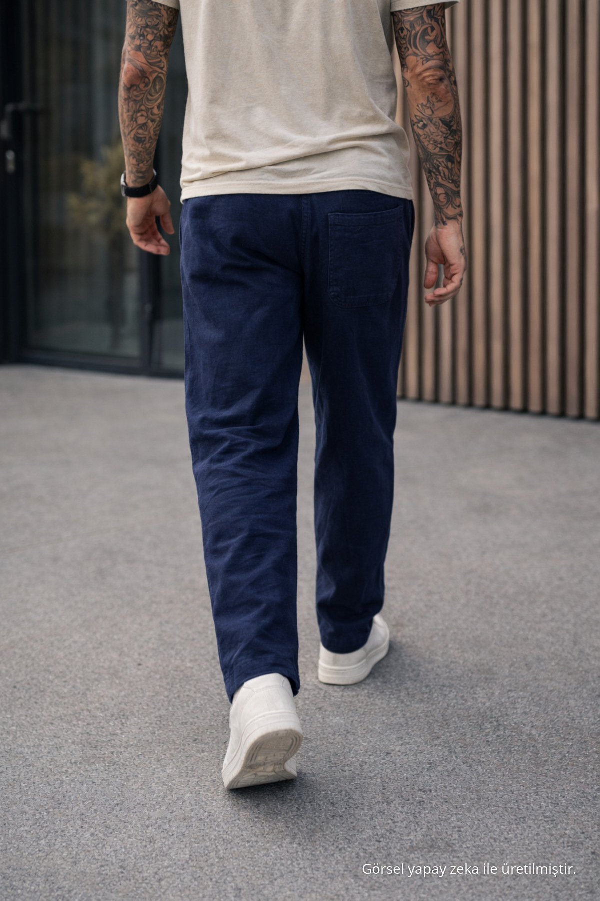 3 Adet Erkek Premium Yazlık Jogger Keten Pantolon — رنگارنگ Paket-1-35338DMJG — تصویر 7 از 7