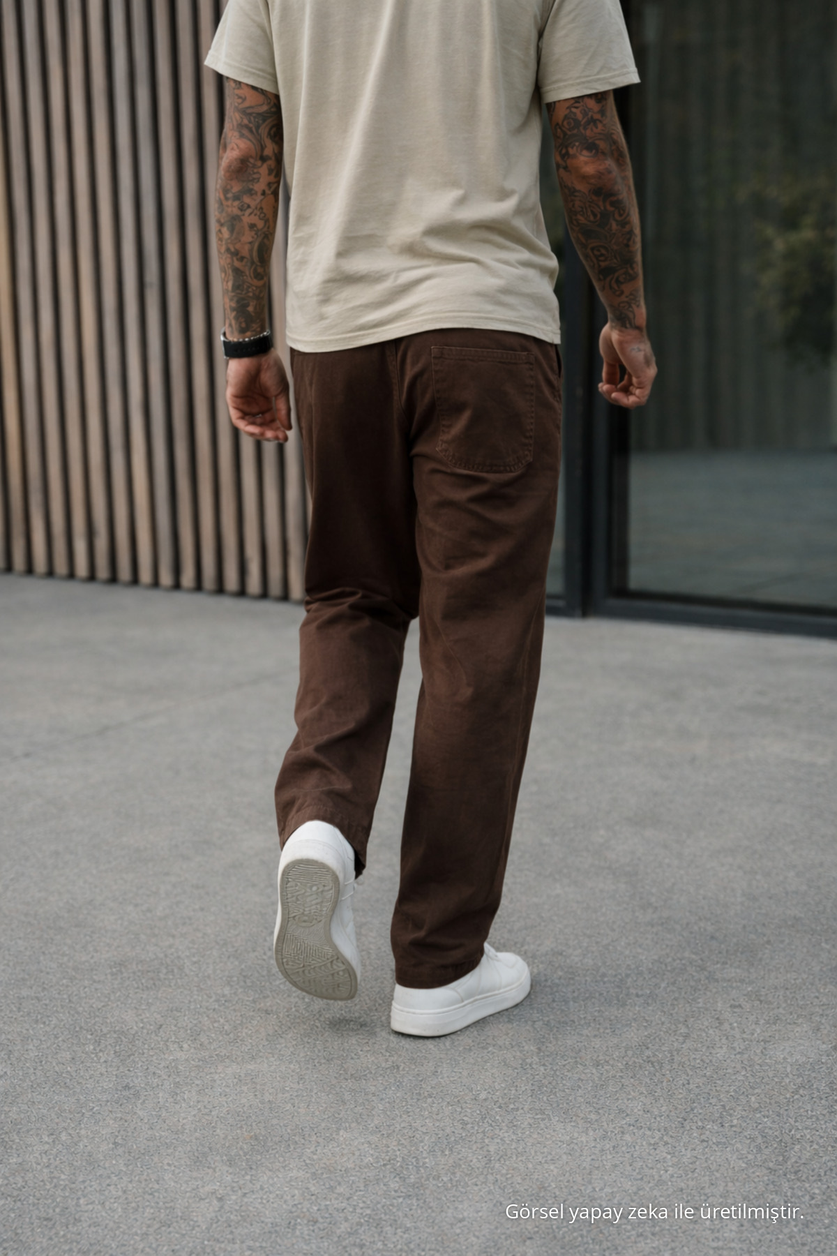 Erkek Premium Jogger Relax Fit K.Kahve Keten Pantolon — قهوه‌ای Ayna-9-35338DMJG — تصویر 6 از 6