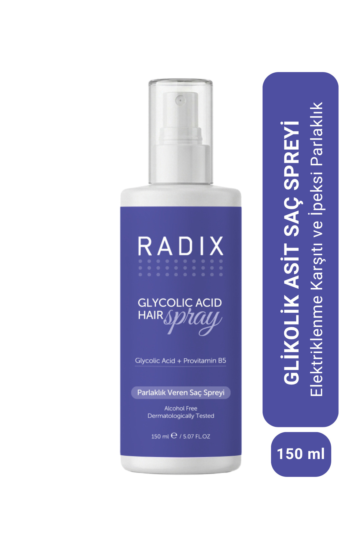 Radix Saça Parlaklık Veren Glikolik Asit İçerikli Pürüzsüzleştirici ve Elektriklenme Karşıtı Saç Bakım Sprey Serumu 150 ML — 116 04 021