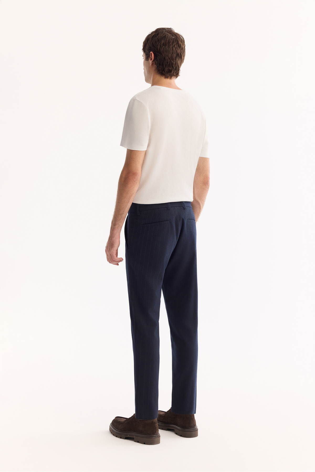 شلوار مردانه اسلیم فیت طرح Easy-Iron مدل Viscose Blue A52Y3006 — سرمه ای — تصویر 4 از 7