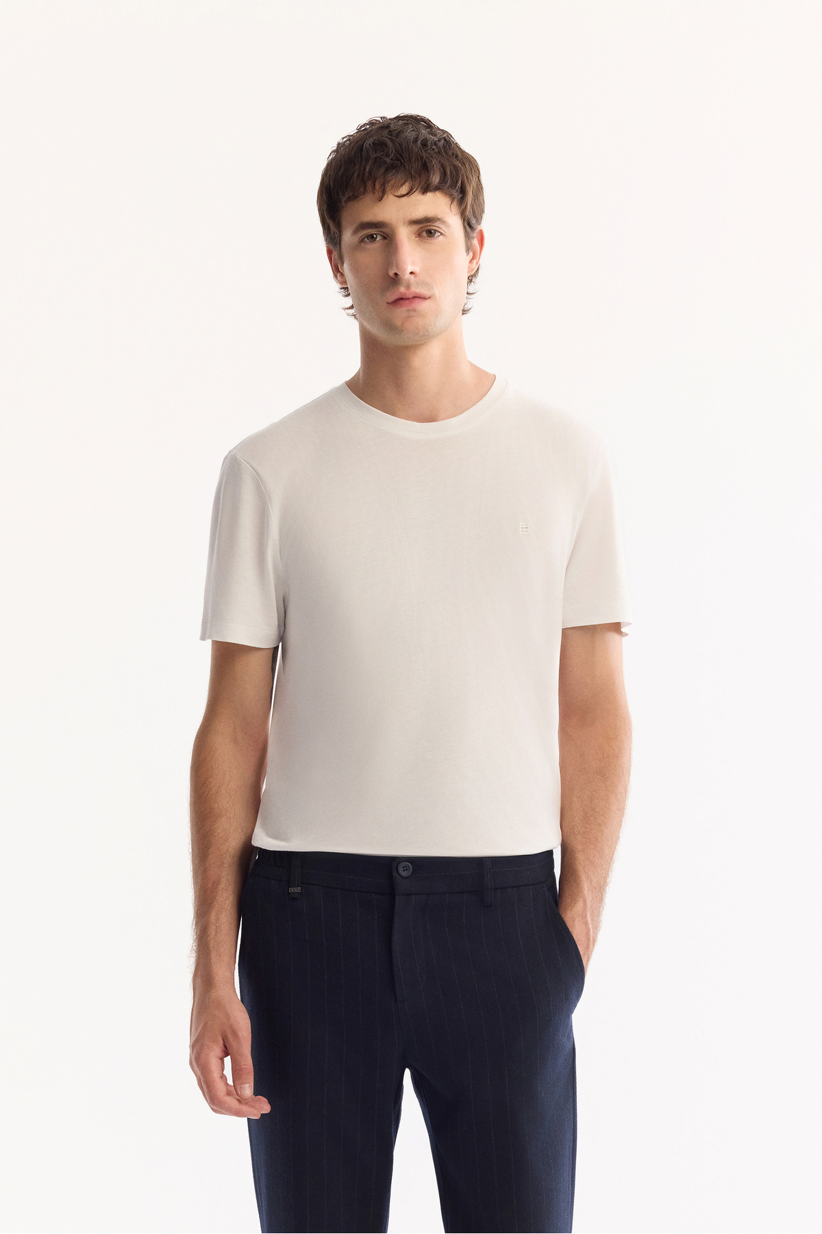 شلوار مردانه اسلیم فیت طرح Easy-Iron مدل Viscose Blue A52Y3006 — سرمه ای — تصویر 7 از 7