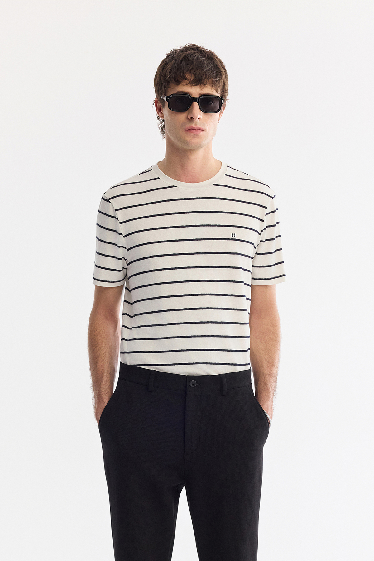 Erkek Siyah Klasik Bel Pamuklu Elastan Relaxed Fit Chino Pantolon A61Y3013 — مشکی — تصویر 2 از 8