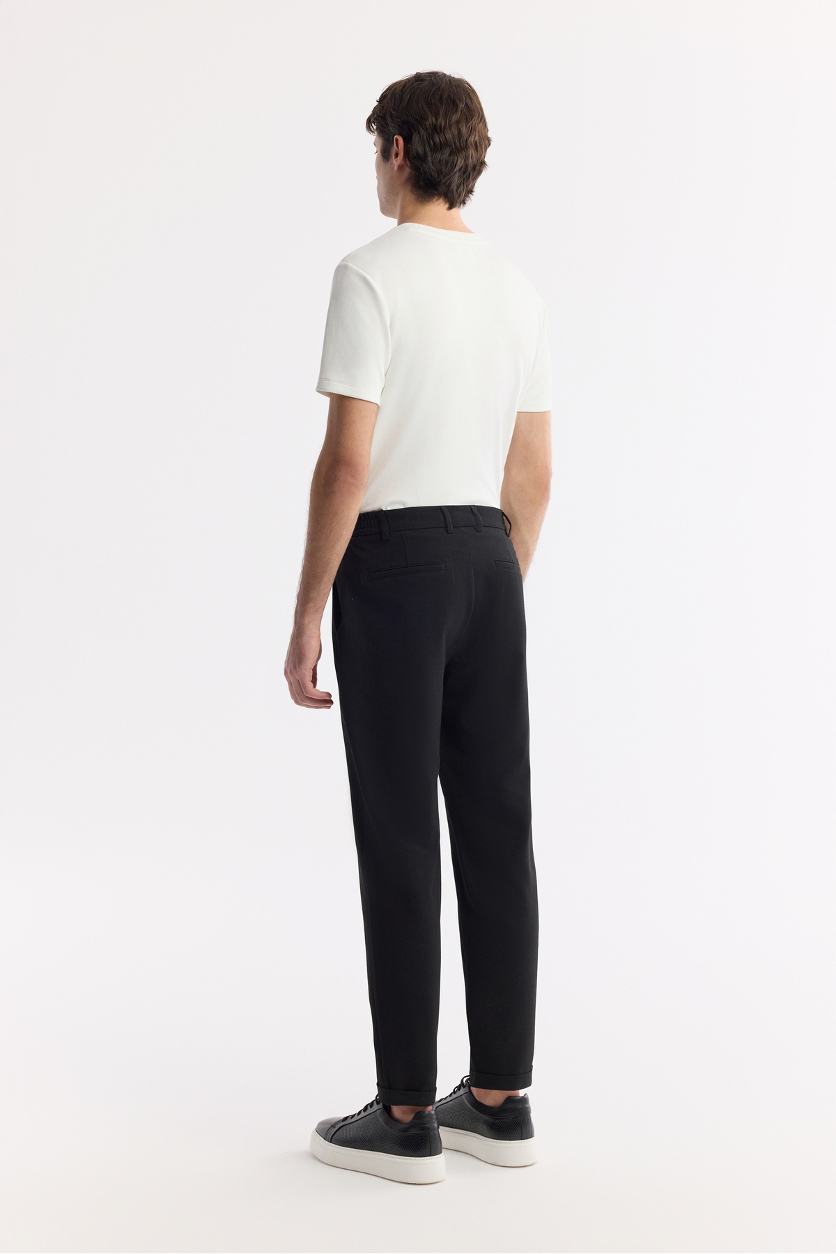 Erkek Siyah Beli Lastikli Bi-Stretch Chino Slim Fit Pantolon B003033 — مشکی — تصویر 3 از 8