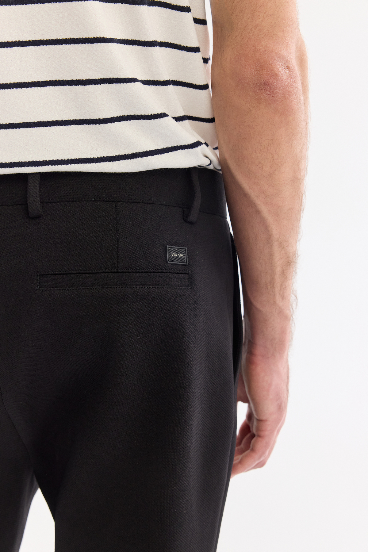 Erkek Siyah Klasik Bel Pamuklu Elastan Relaxed Fit Chino Pantolon A61Y3013 — مشکی — تصویر 6 از 8