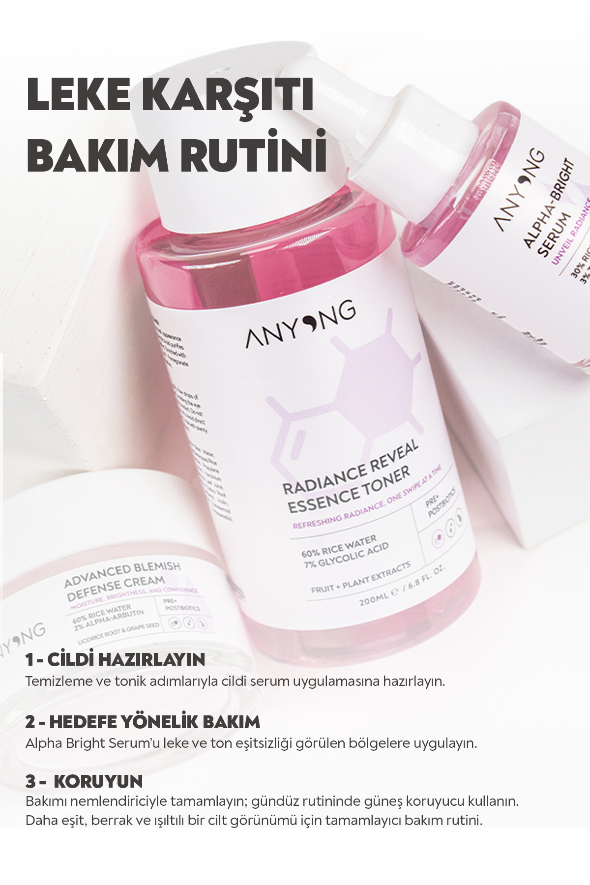 Alfa Arbutin Aydınlatıcı, Leke Karşıtı, Ton Eşitleyici Serum 30 ML (Pirinç Suyu & Traneksamik Asit) — 8684221509263 — تصویر 7 از 8
