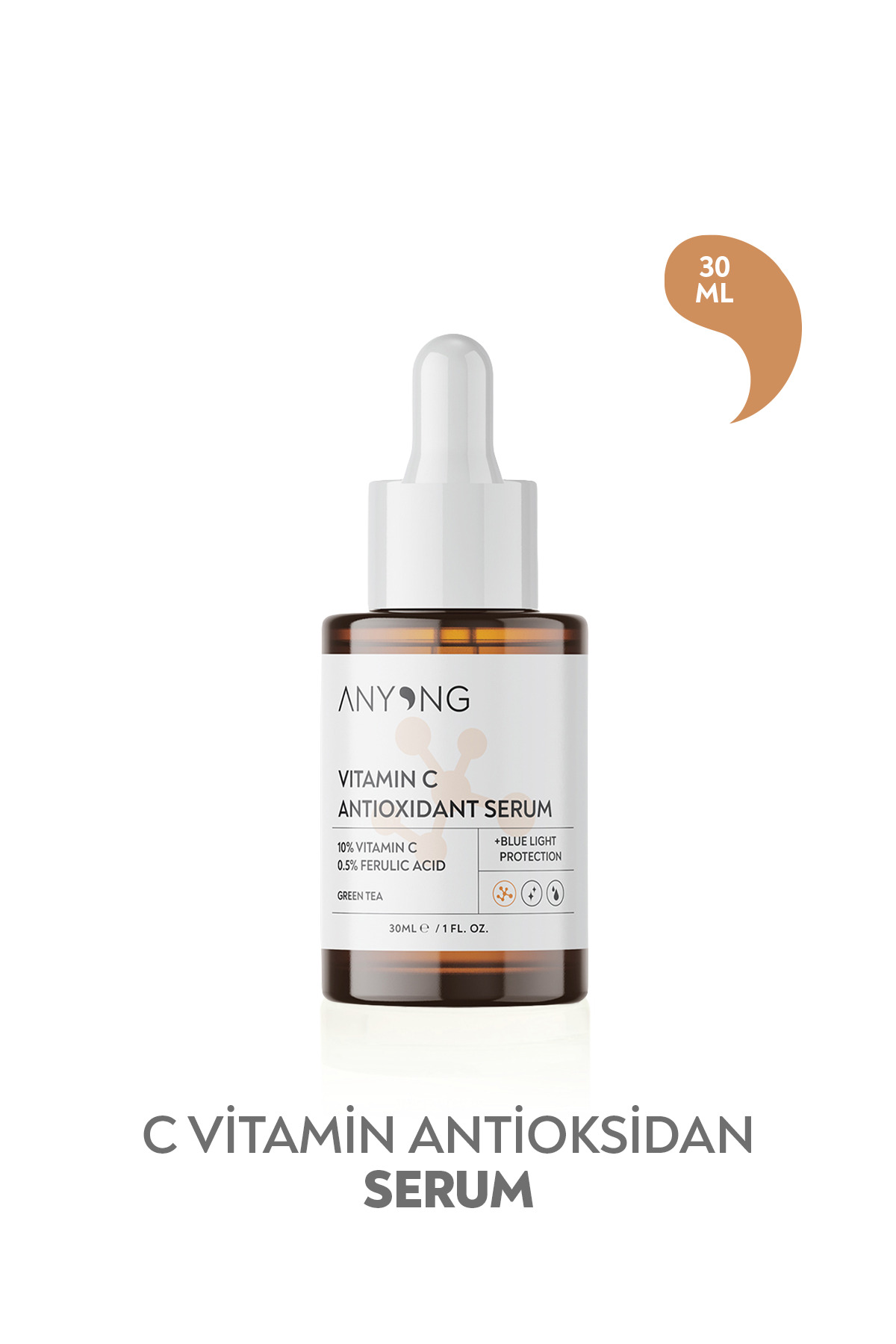 Anyong C Vitamini Aydınlatıcı Ve Ton Eşitleyici Serum 30 ML / %10 Vitamin C & %0,5 Ferulik Asit — 8684221509096