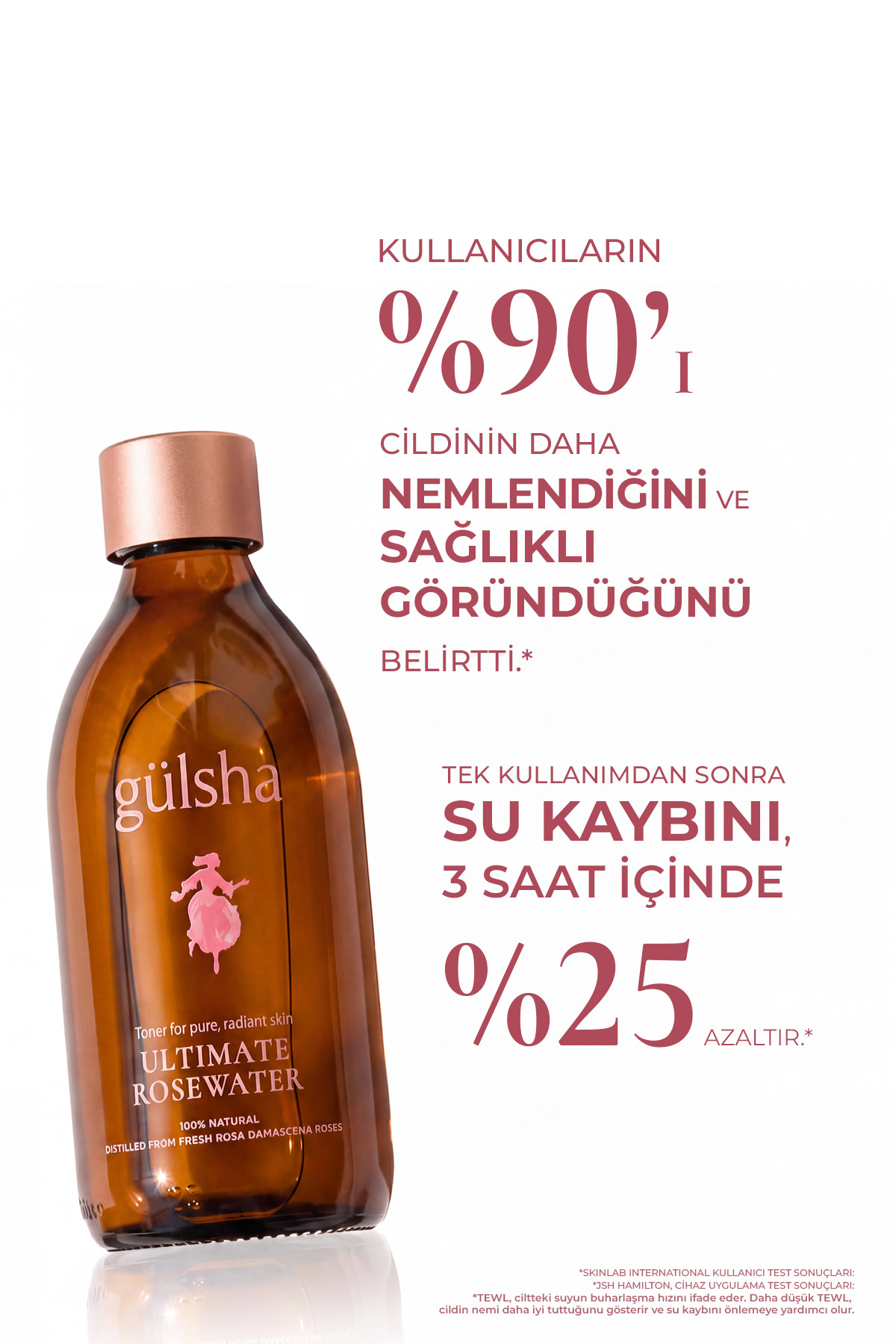 Nemlendirici Aydınlatıcı Gözenek Sıkılaştırmaya Yardımcı %100 Doğal Tam Gül Suyu 200 ml — 8680434310108 — تصویر 5 از 9