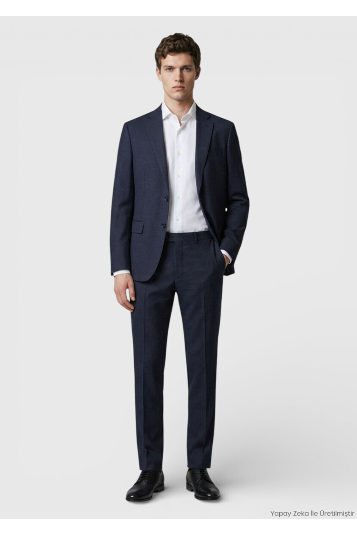 Ramsey Antrasit Kareli Zeroweight Slim Fit %100 Yün Takım Elbise — رنگارنگ 10155910