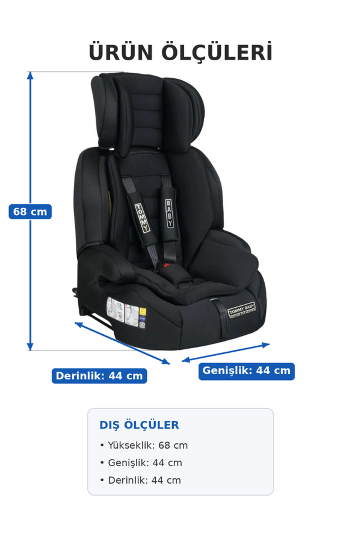 Tommybaby Isofixli Bebek Çocuk Oto Koltuğu 9-36 Kg