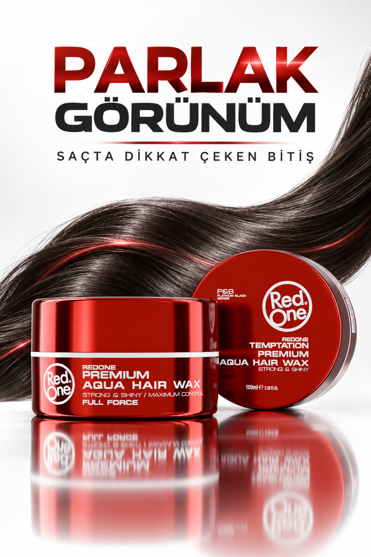 Redone Red Temptation Premium Aqua Hair Wax 100 ML - Kontrollü Saç Stili & Parlak Görünüm — redtemptation — تصویر 3 از 8