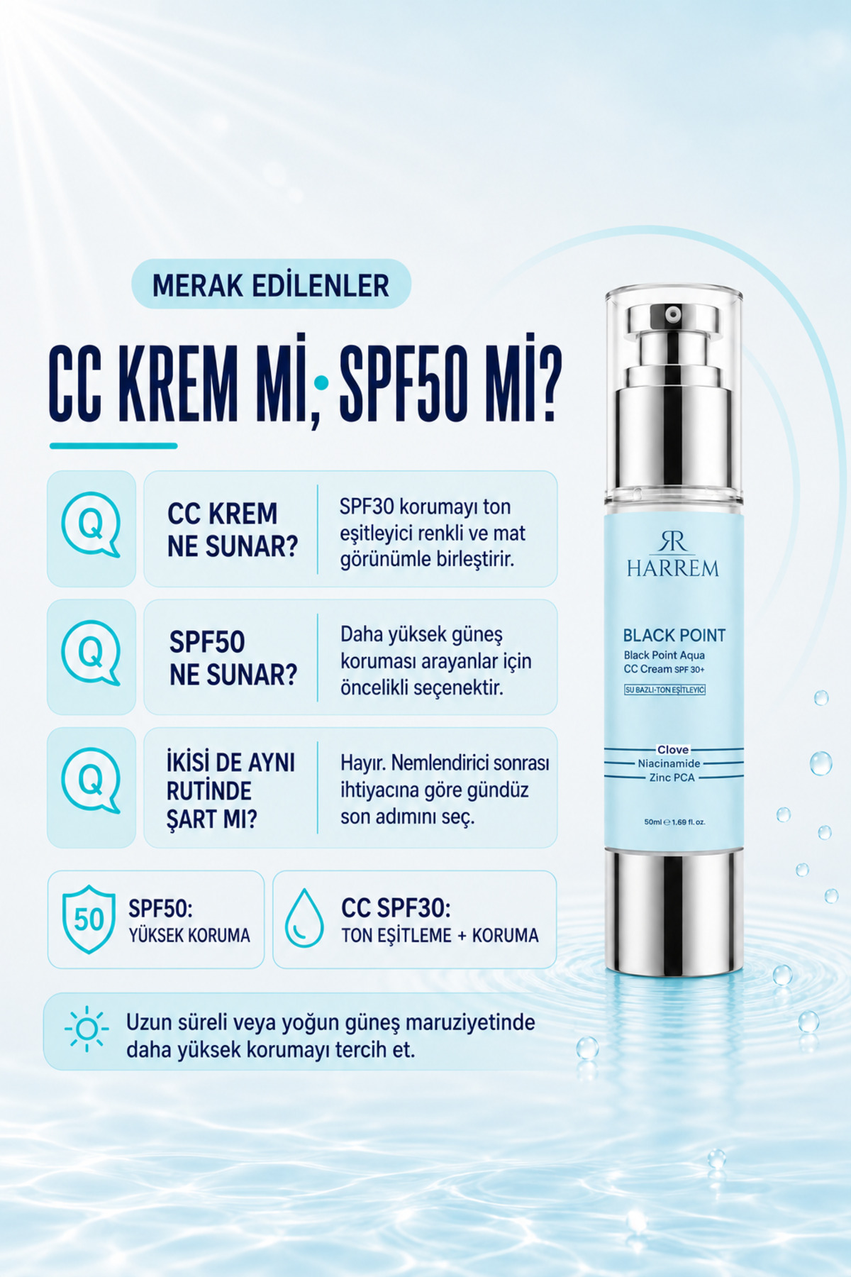 Akneli & Yağlı Karma Ciltler Için 30spf Güneş Koruyucu Cc Krem Black P.int 50ml — 00530 — تصویر 6 از 7
