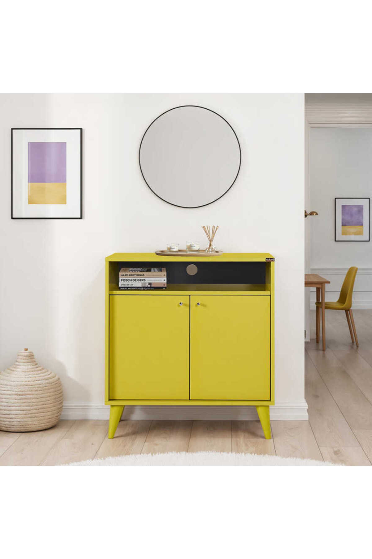 Adore Mobilya London Çok Amaçlı Dolap - Yeşil 73x79x42 cm (GxYxD