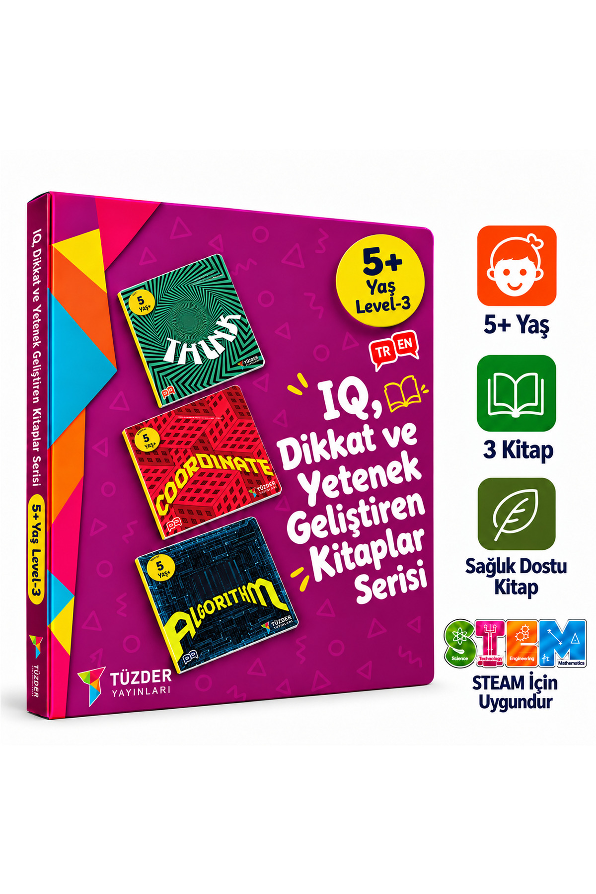 グロービス課題図書セット TÜZDER Yayınları 5+ Yaş Level-3 | IQ, Dikkat ve Yetenek Geliştiren