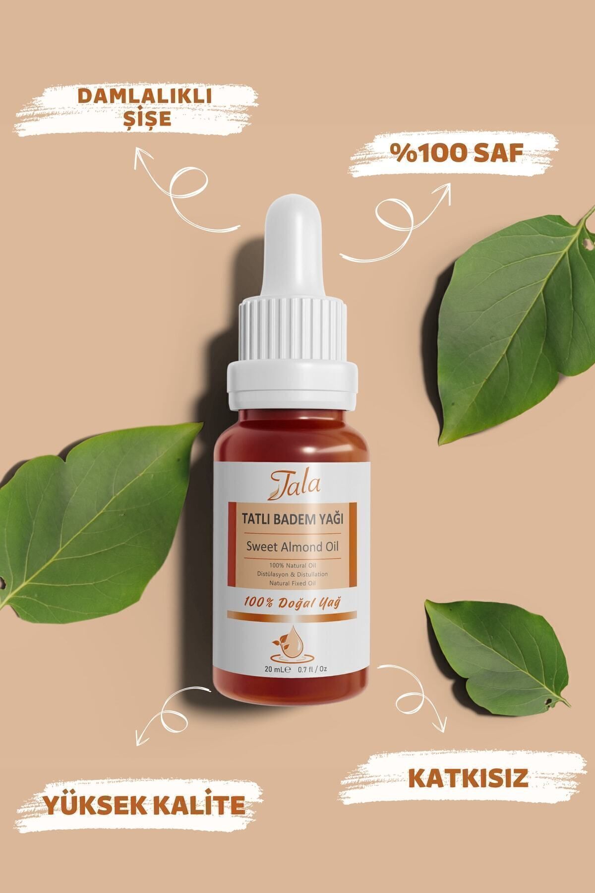 Tatlı Badem Yağı %100 Saf ve Doğal Soğuk Sıkım 20 Ml — tatlı badem — تصویر 4 از 9