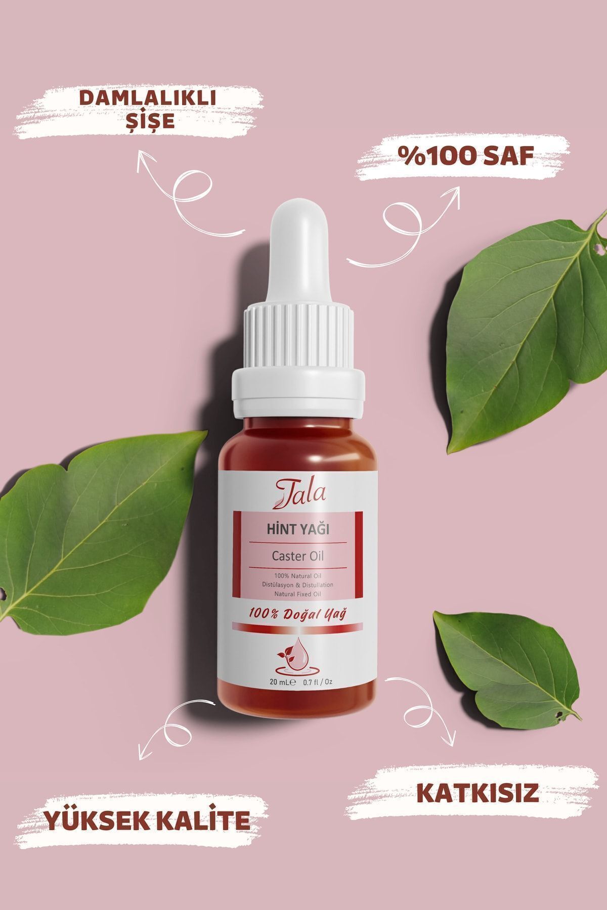 Hint Yağı Castor Oil %100 Saf ve Doğal Soğuk Sıkım 20 Ml — hint — تصویر 3 از 9