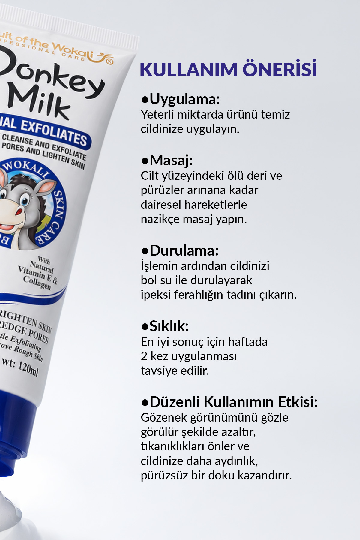DONKEY MILK FACE PEELING EŞEK SÜTÜ YÜZ PEELİNGİ 120ML — HA-3088 — تصویر 5 از 6