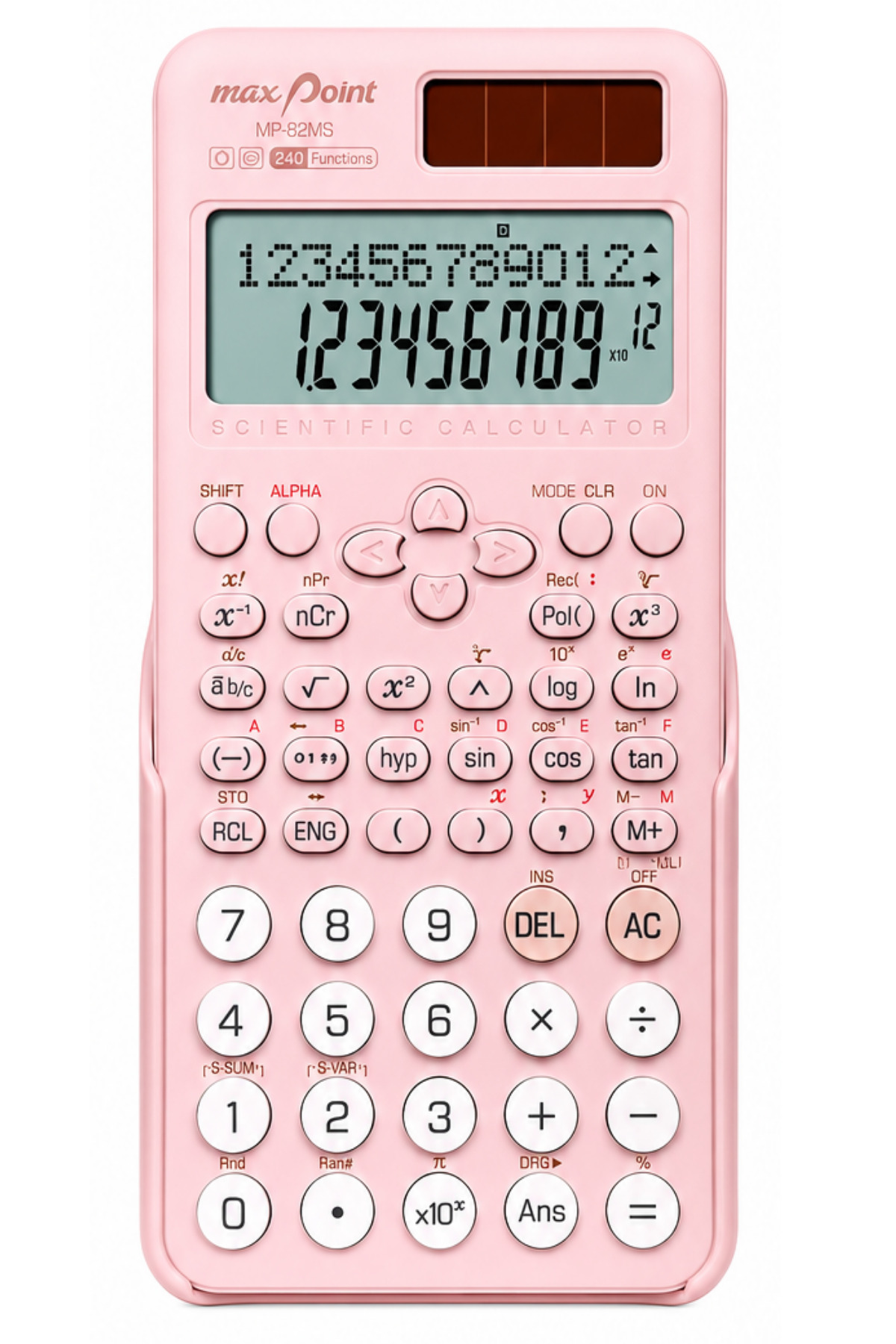 max point 240 Fonksiyonlu Bilimsel Hesap Makinesi Pembe MP-82MS-PK
