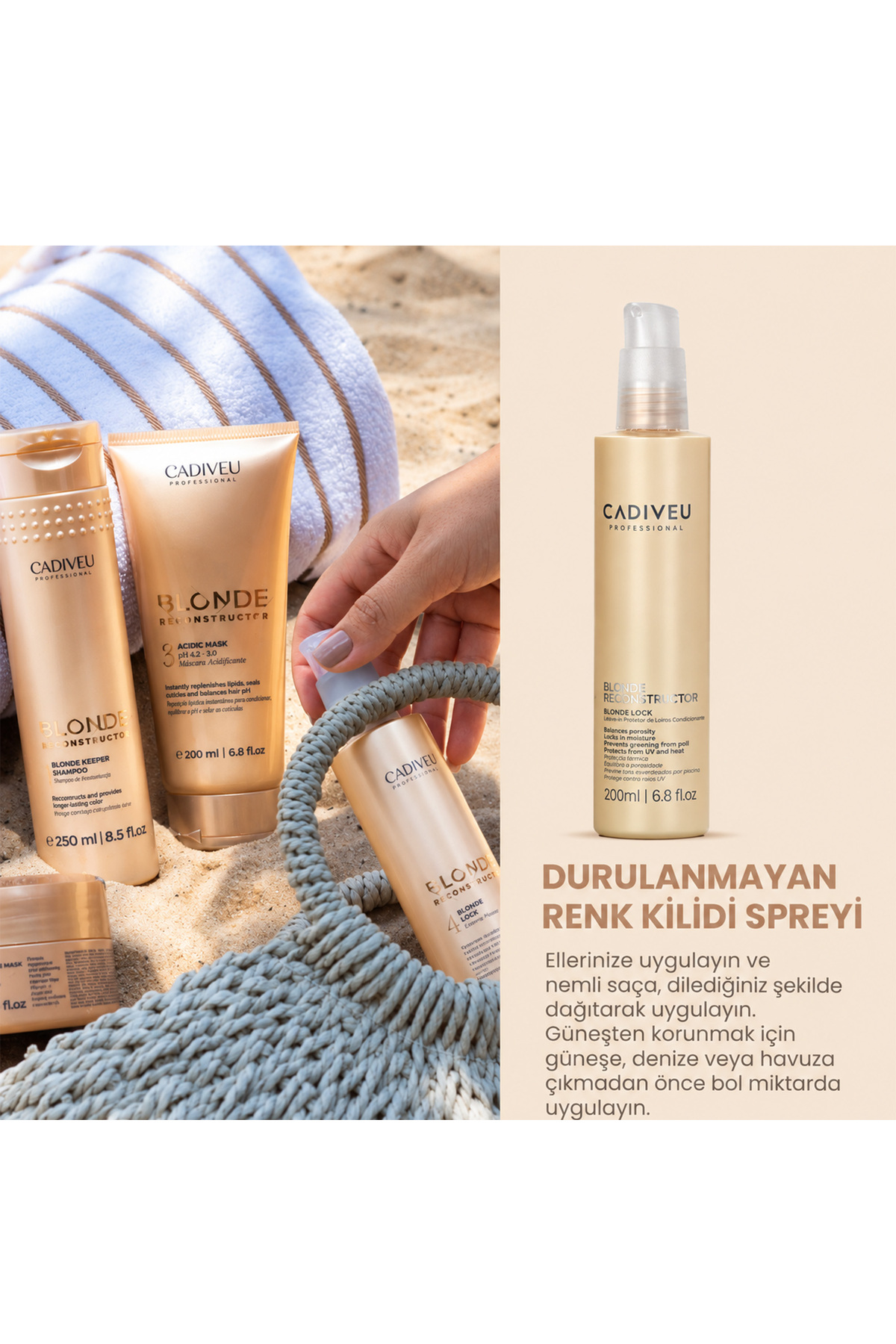 Professional Blonde Reconstructor Renk Kilidi Spreyi, 200ml — 7898606741839 — تصویر 6 از 6