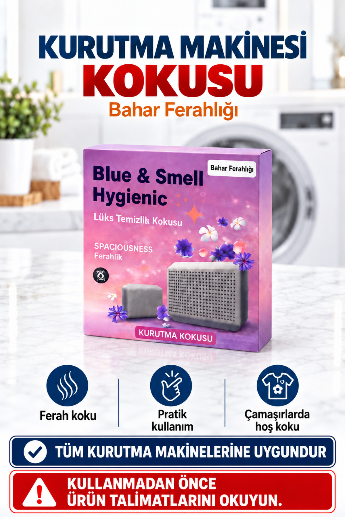 ÖZ BEYAZ EŞYA Blue & Smell ARÇELİK KURUTMA MAKİNASI KOKUSU (1 ADET )