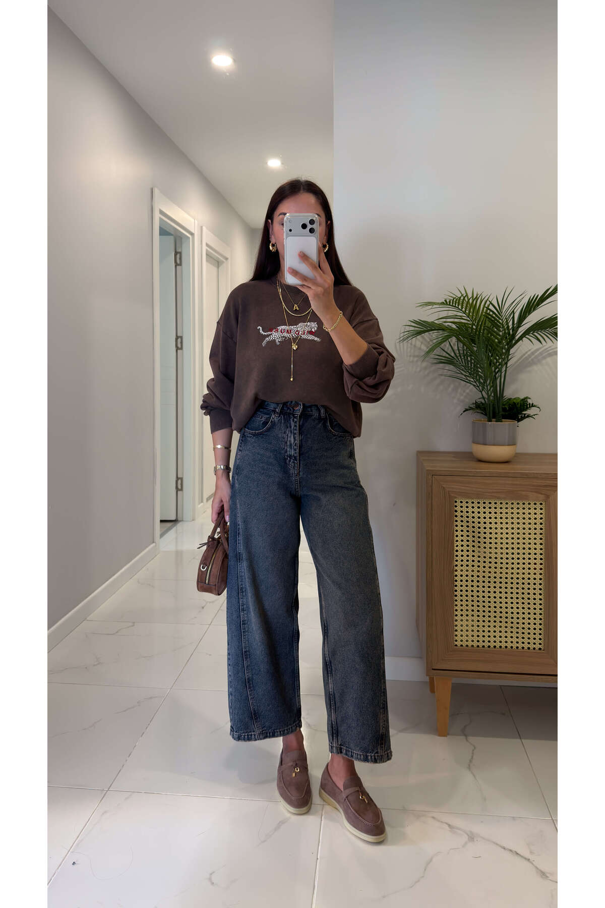 Widoste Mavi Eskitme Tint Barrel Jean 5